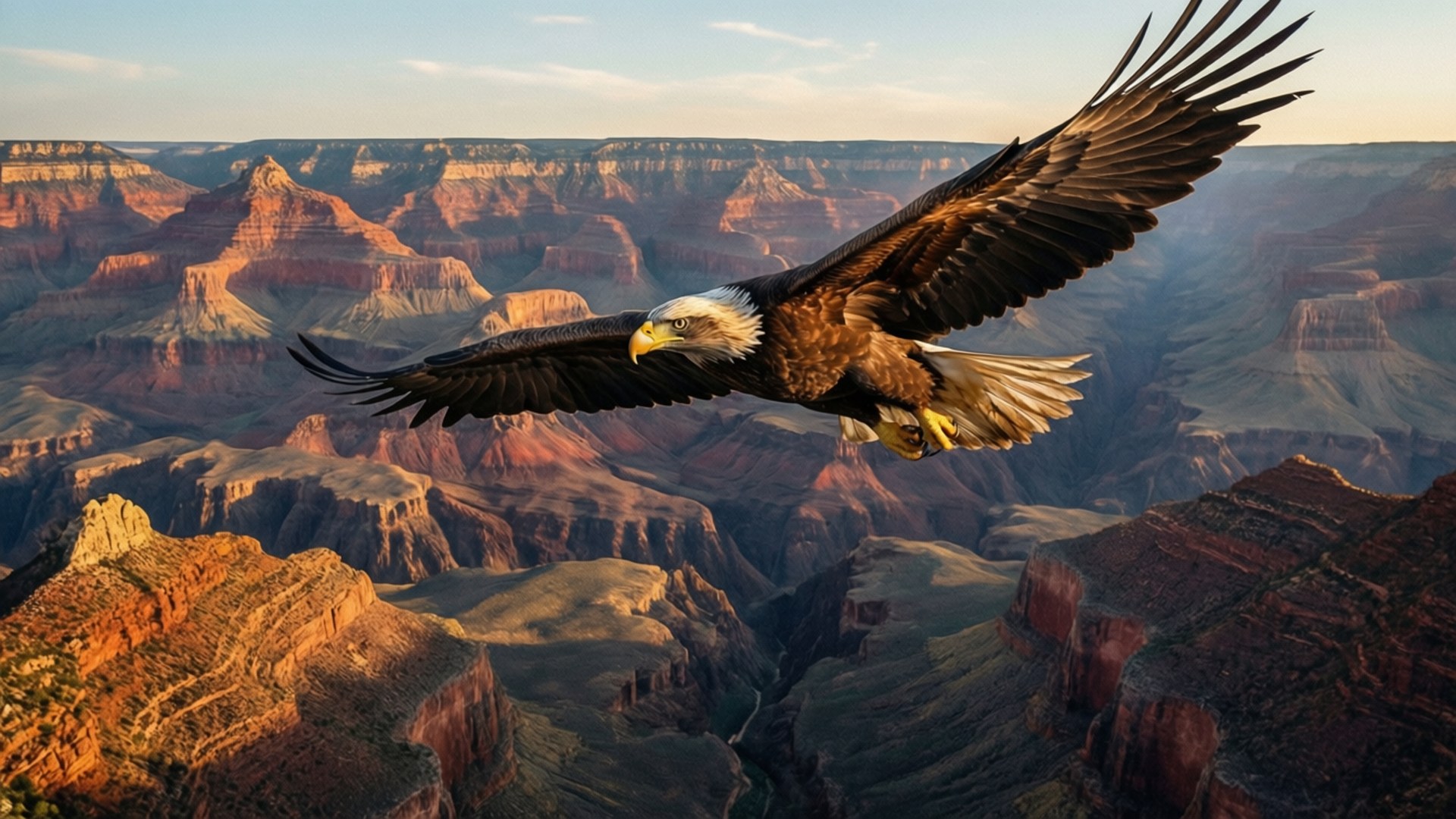 Ørn over Grand Canyon Bakgrunner