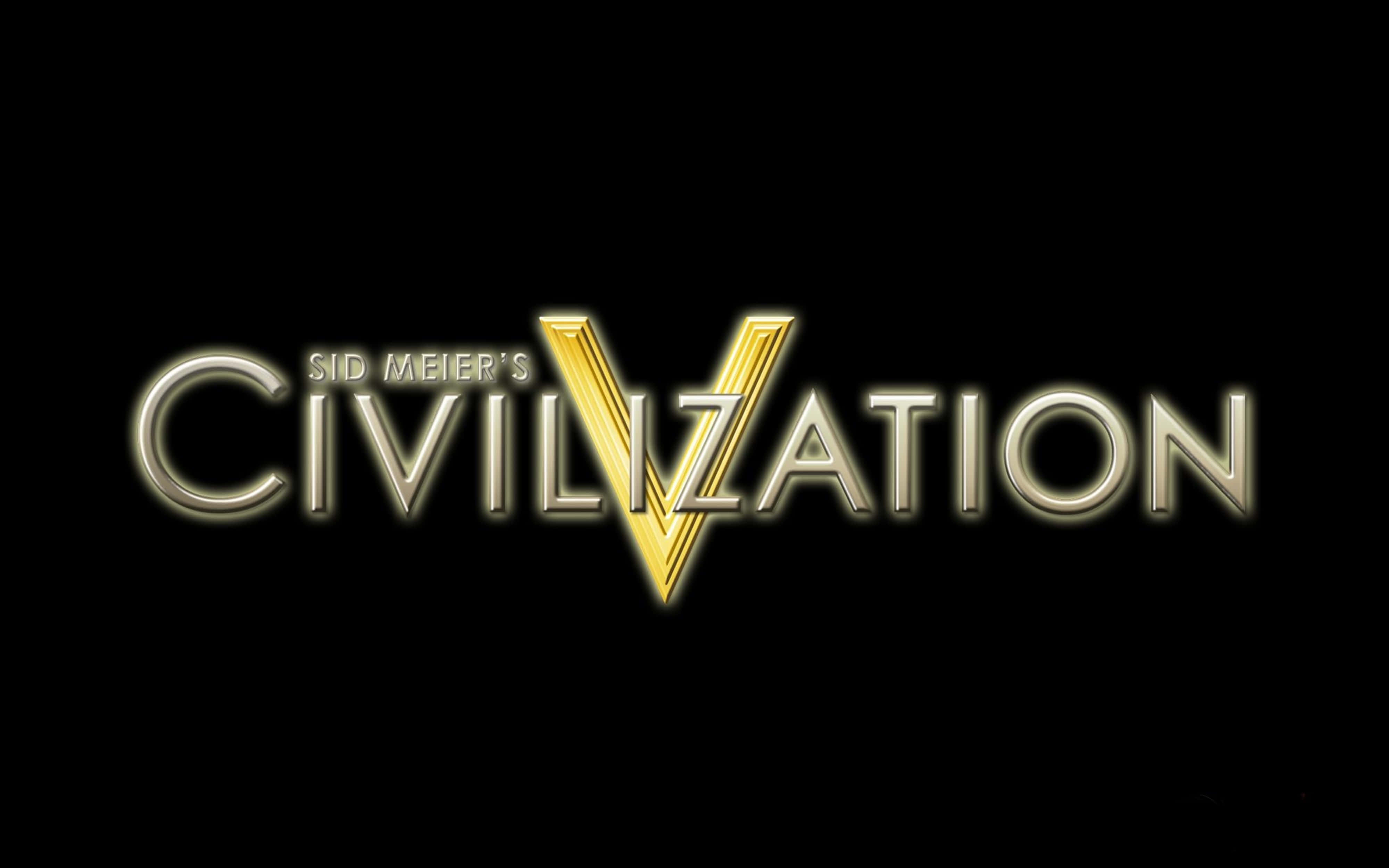Offisiell logo i 4K Civilization V-bakgrunn Bakgrunner