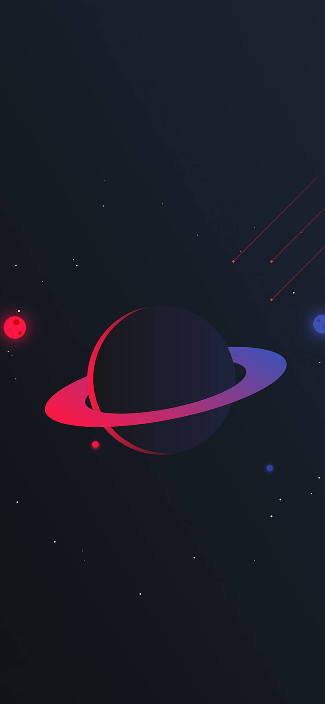 OLED Rosa Planet Bakgrunner