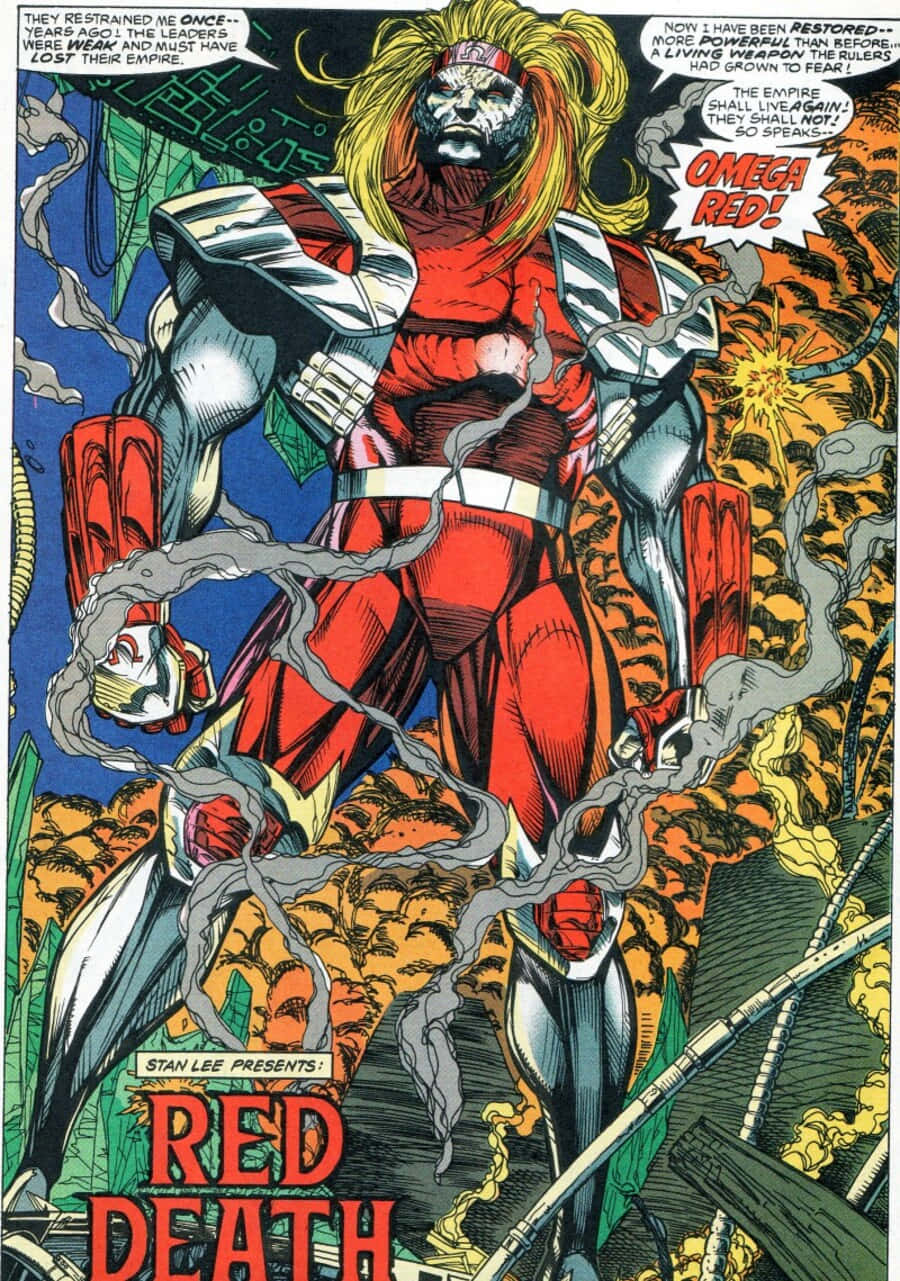 Omega Red – Den voldsomme mutantskurken Bakgrunner