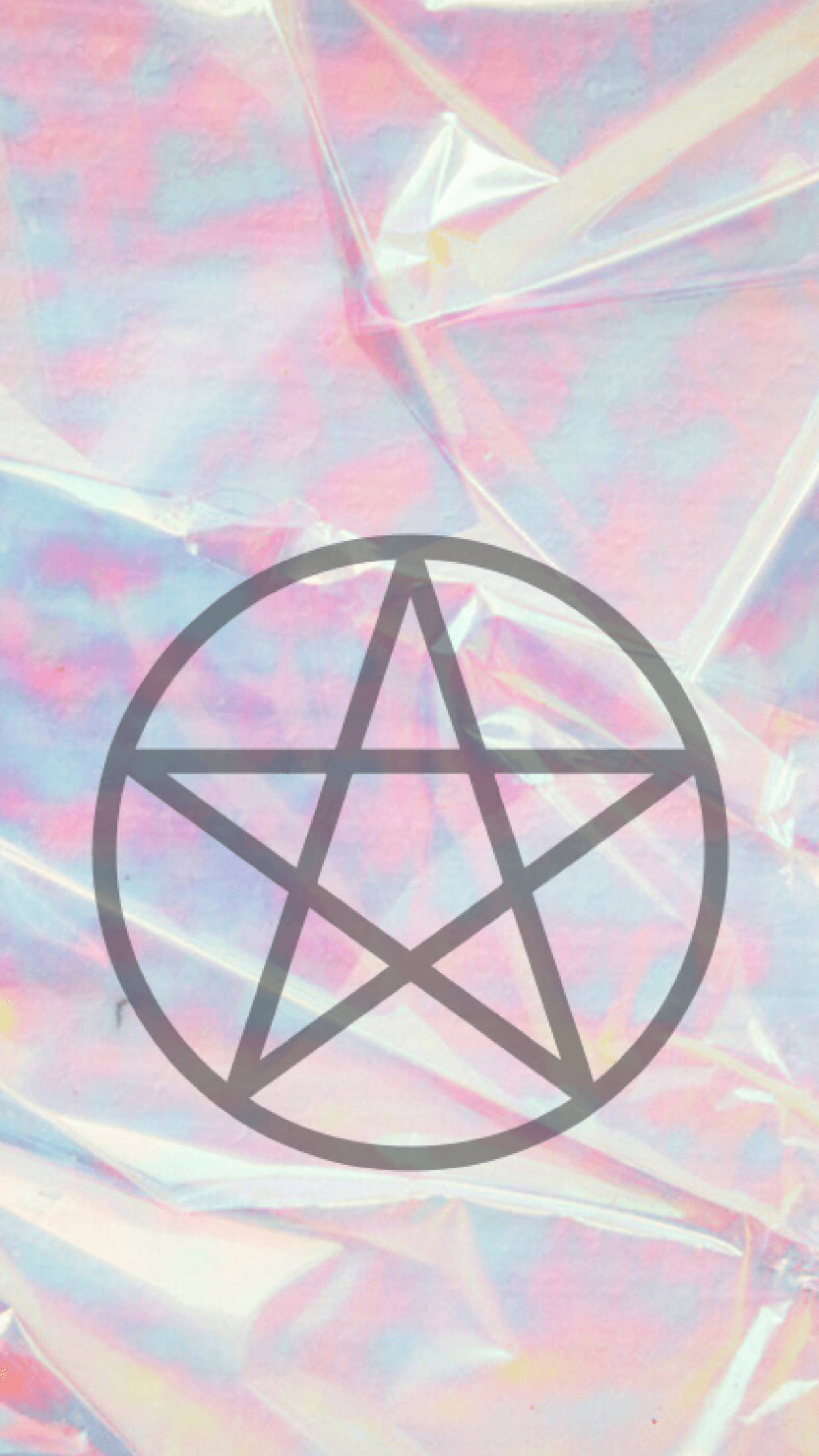 Omfavn den mystiske hekseestetikken med iriserende pentagram Bakgrunner