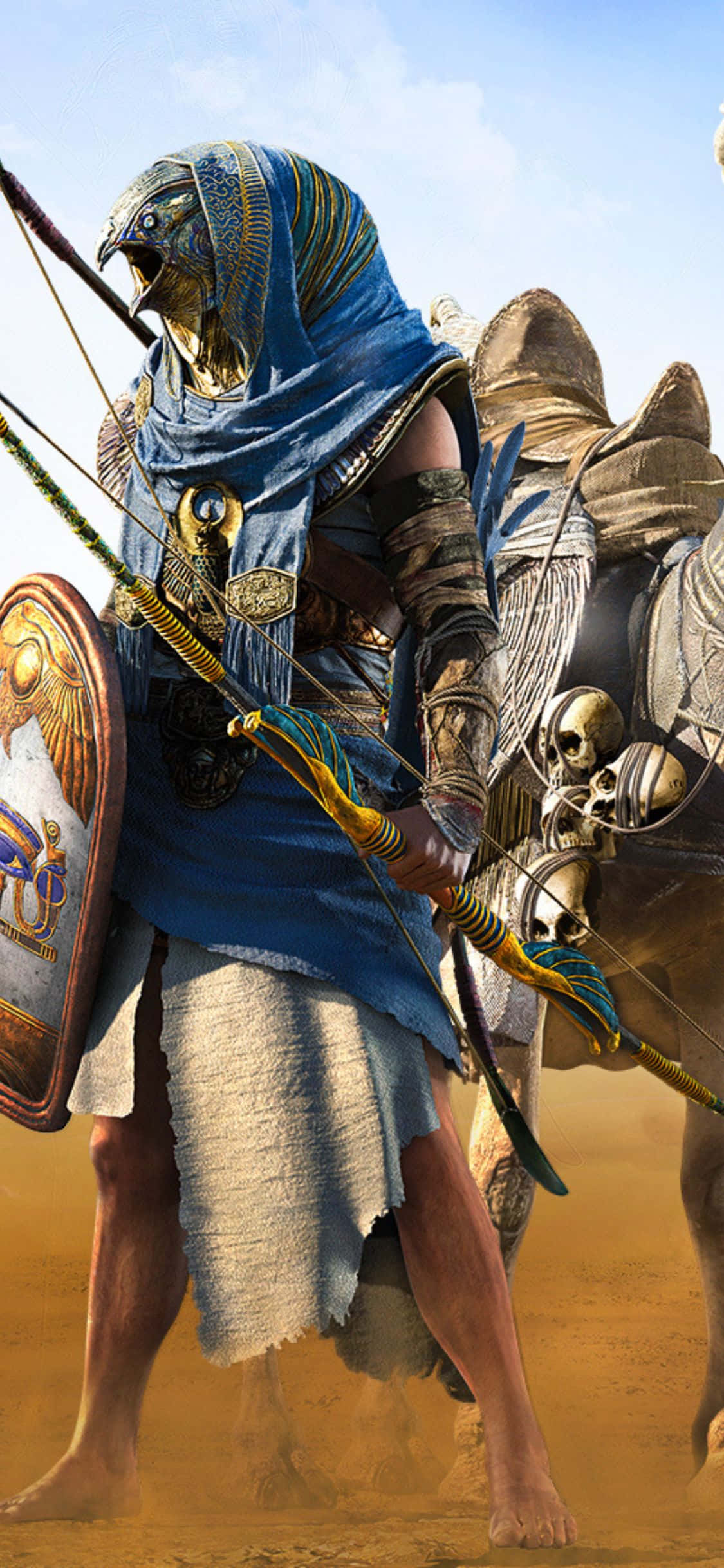 Omfavn et liv med eventyr med din iPhone X og Assassin's Creed Origins Bakgrunner