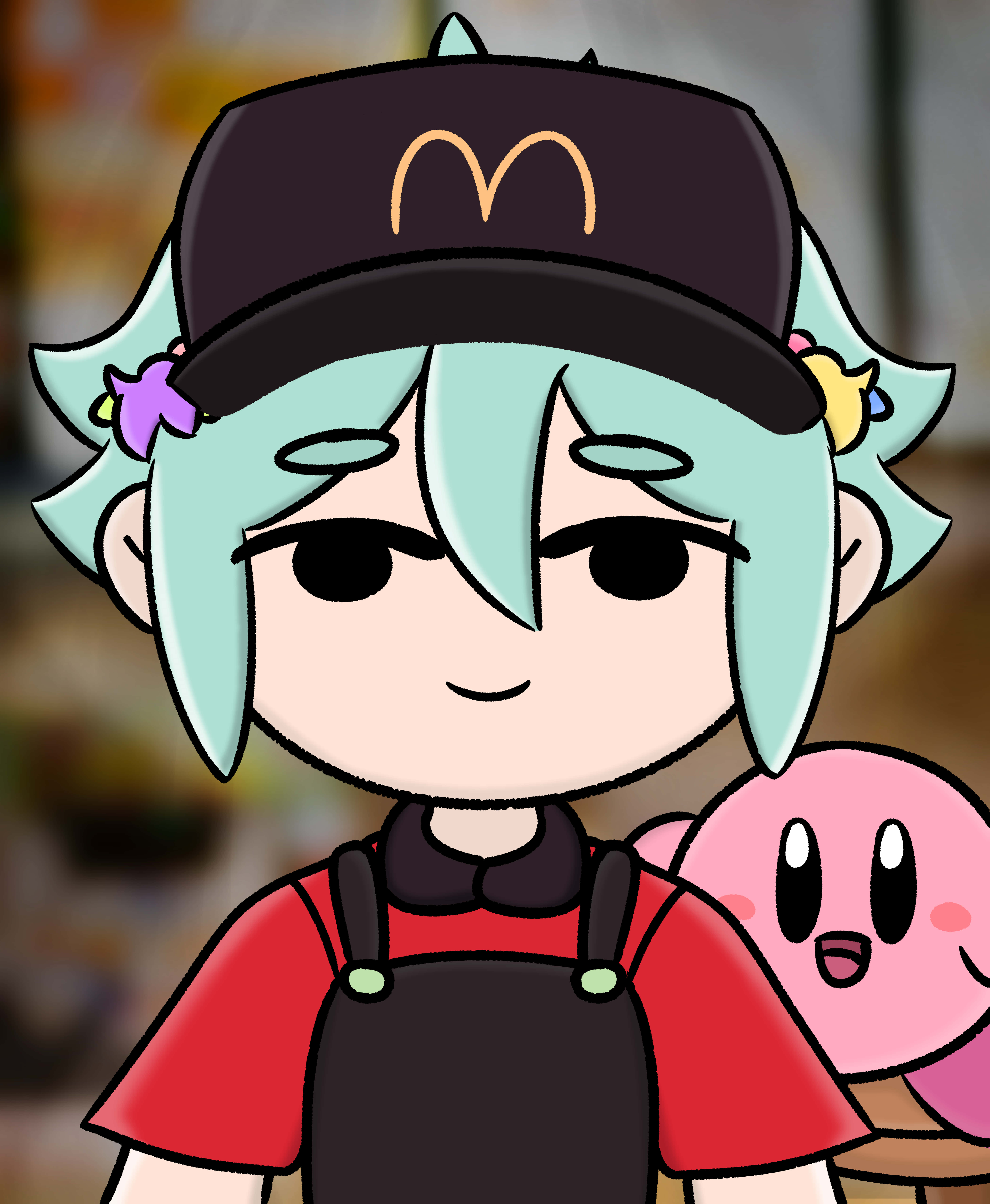 Omori Pfp Basil Med Kirby Bakgrunner
