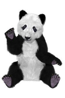 Omvendt farget panda-plush Bakgrunner