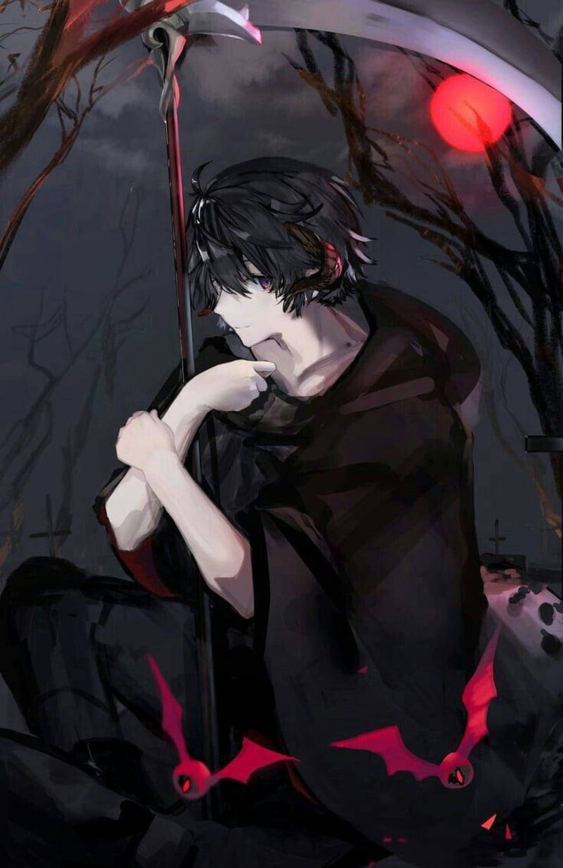 Ond gutt edgy anime-profilbilde Bakgrunner