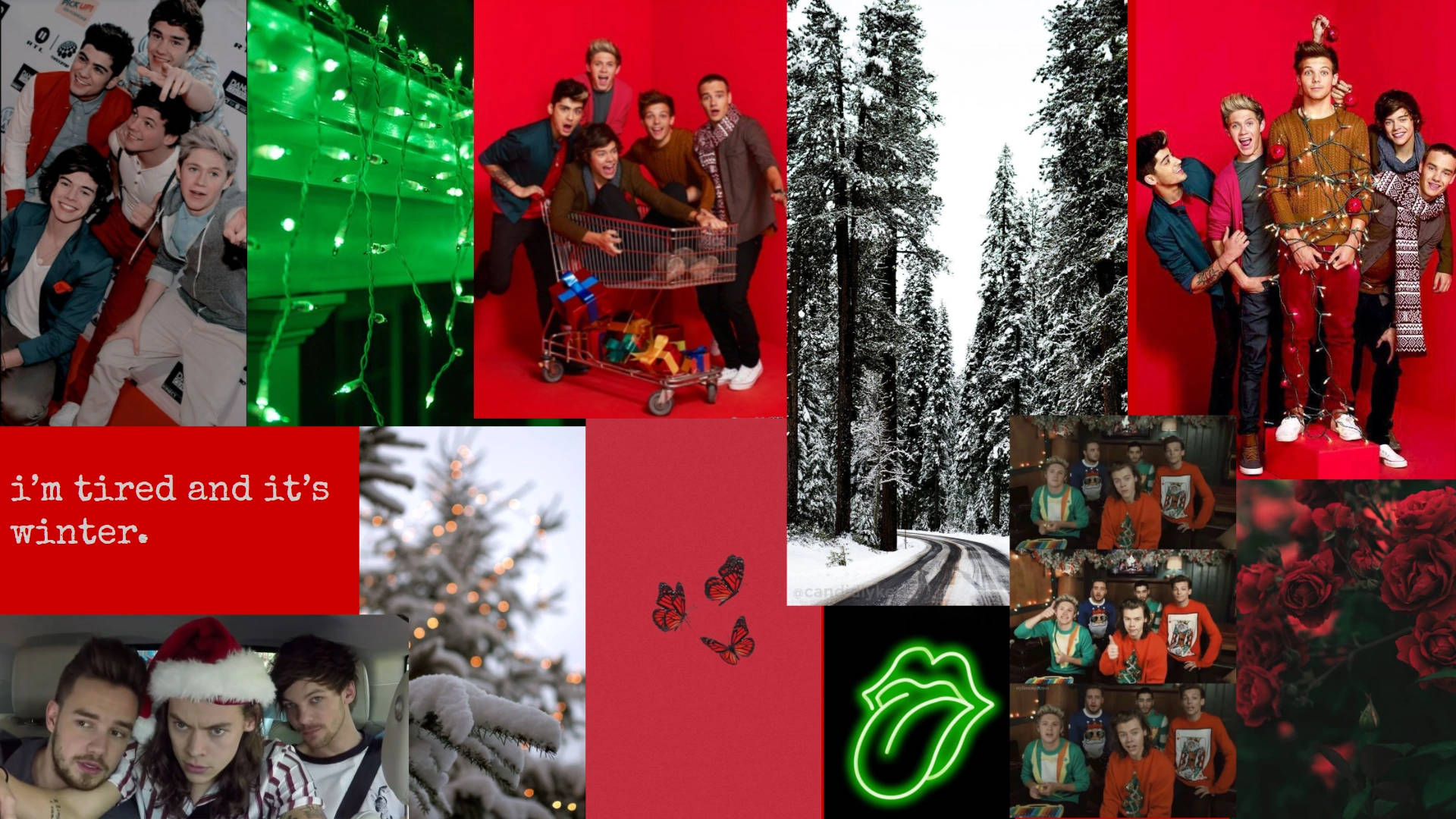 One Direction Julekollasj Bakgrunner