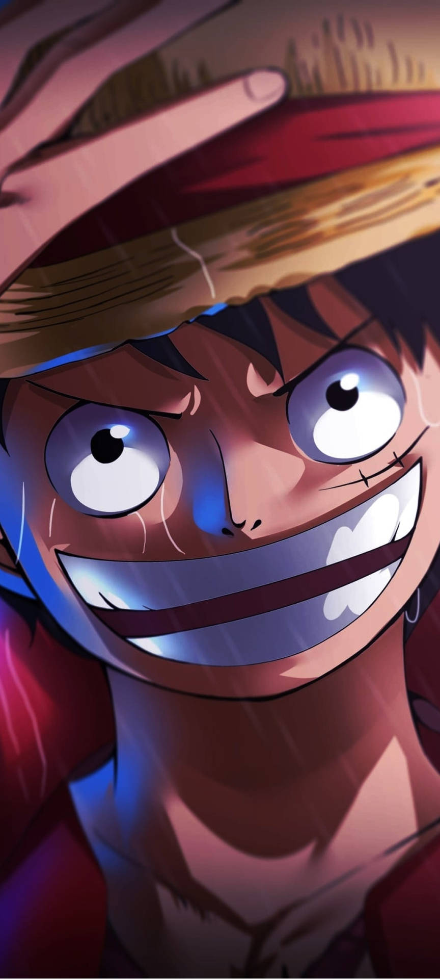 One Piece 4k Luffy portrett bakgrunnsbilde