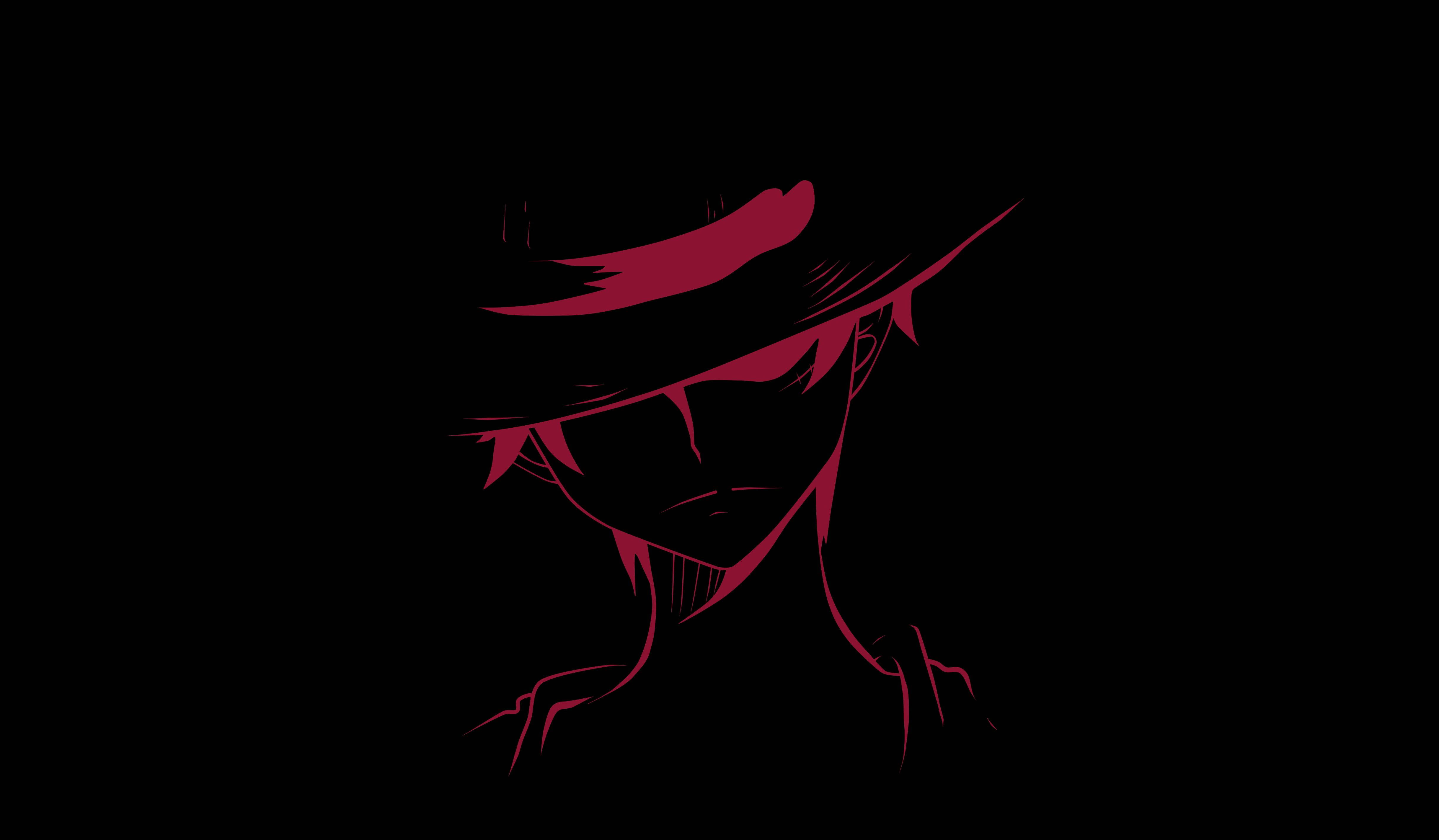 One Piece 4K Luffy Silhuett Bakgrunner