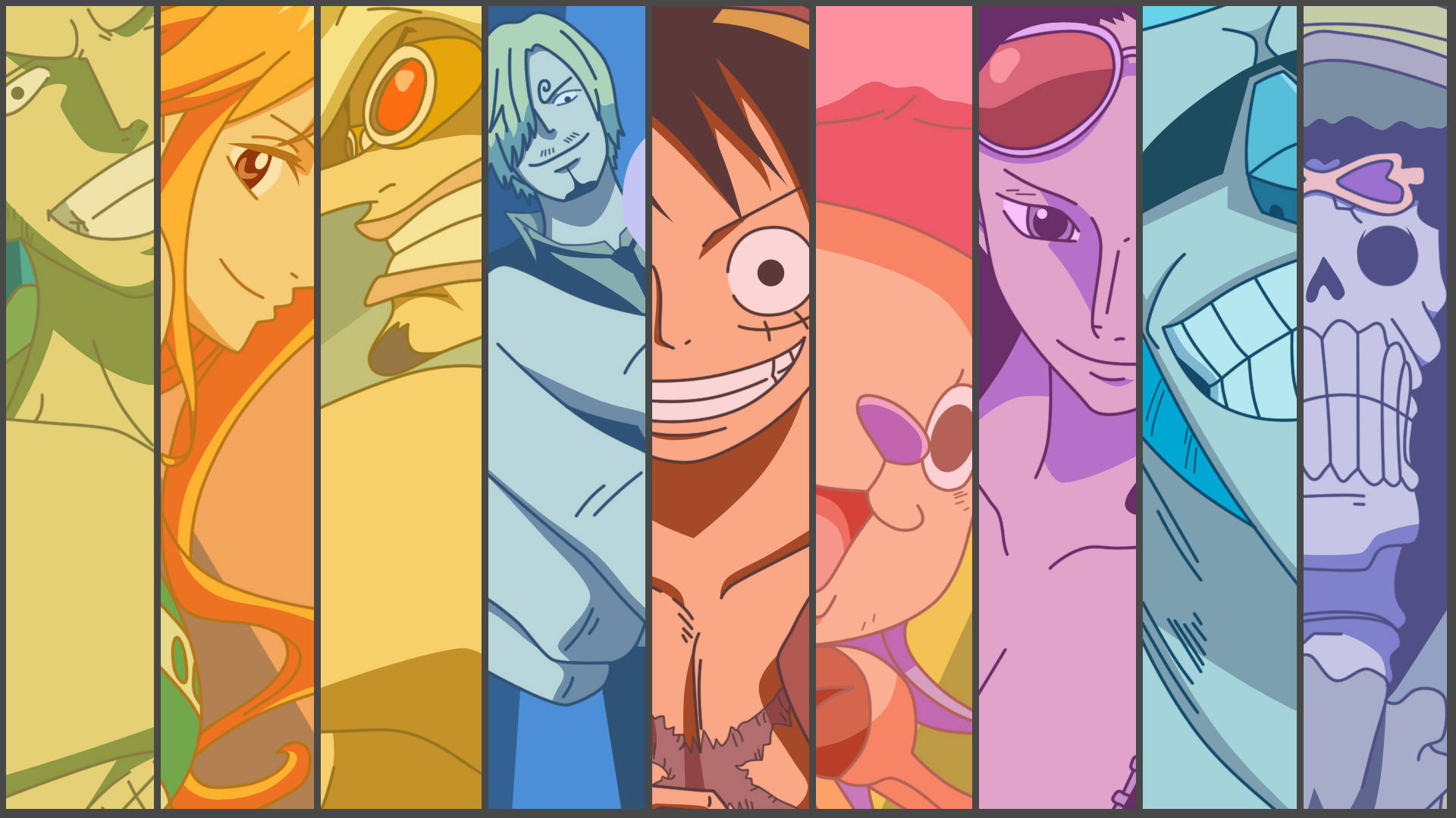 One Piece 4k pastell bakgrunnsbilde