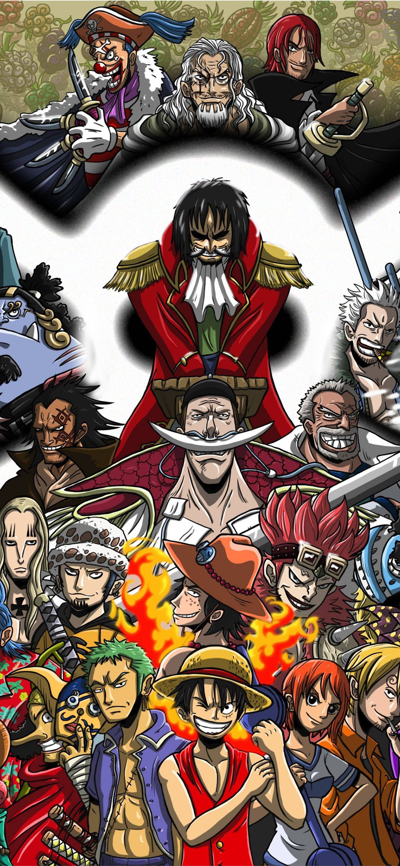 One Piece 4K Piratkarakterer Bakgrunner