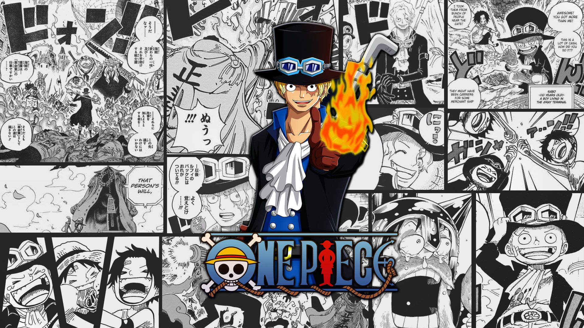 One Piece 4K Sabo Tegneseriekunst Bakgrunner