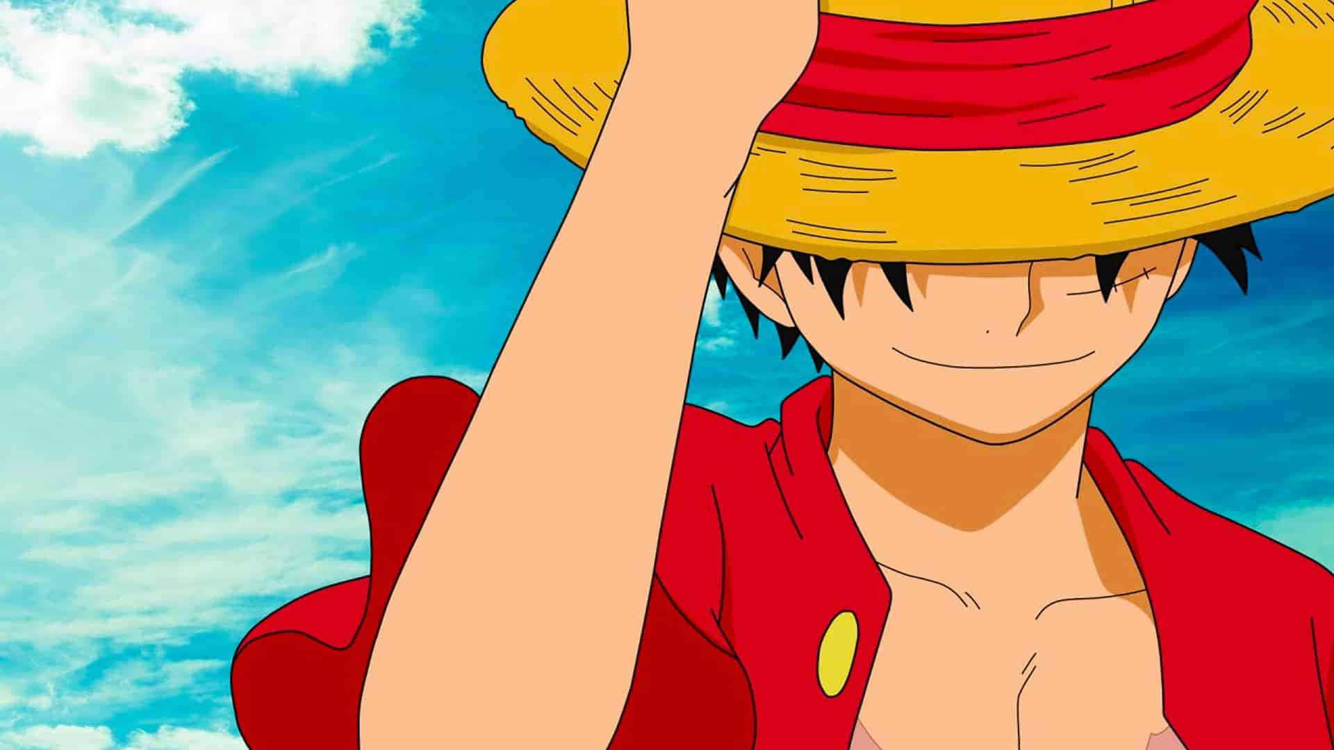 One Piece Anime Luffy Smilende Bilde Bakgrunner