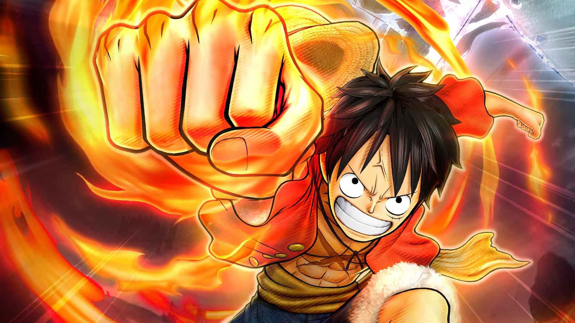 One Piece - en karakter med en knyttneve i hånden Bakgrunner