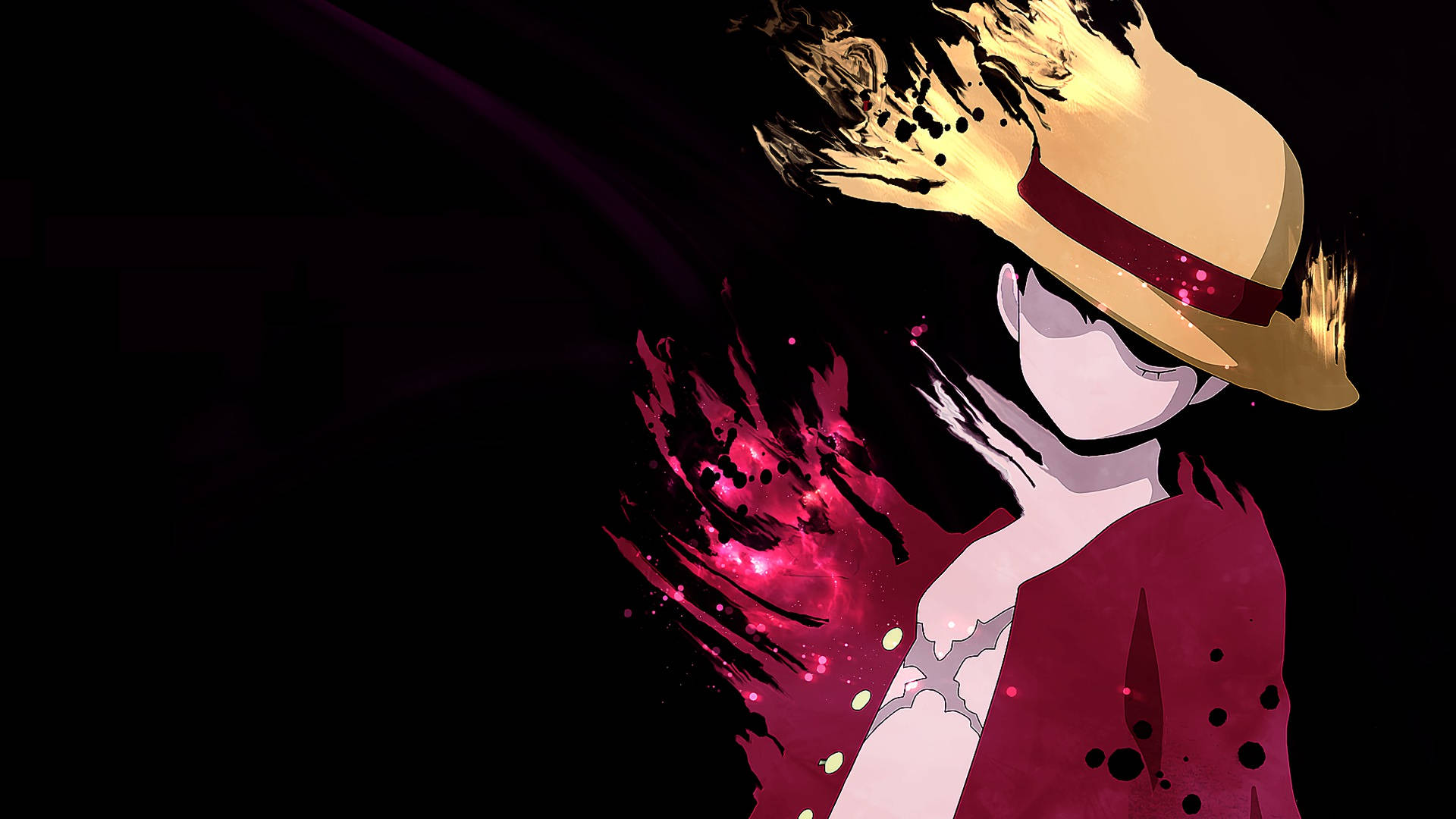 Minimalistisk One Piece Monkey D. Luffy-bakgrunnsbilde.