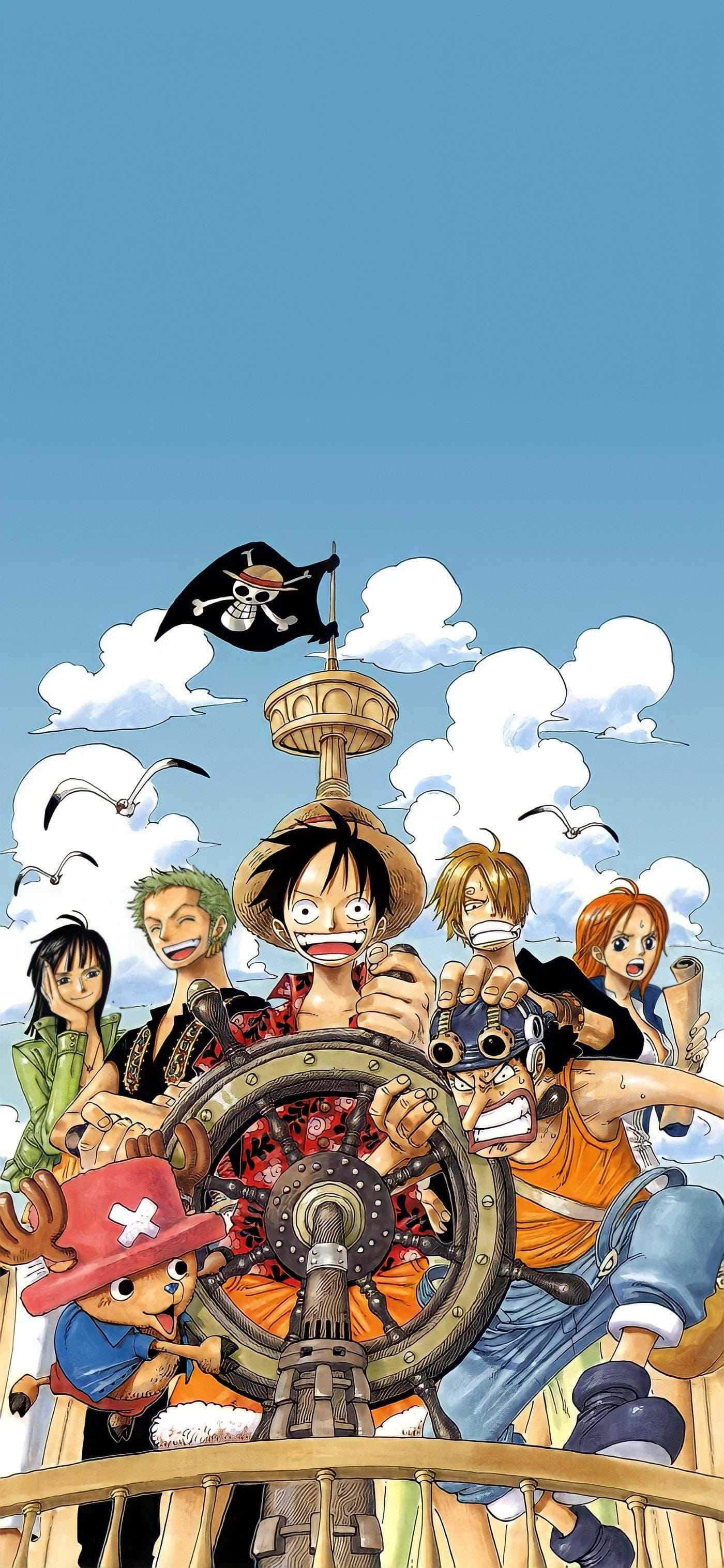 One Piece-karakterer på et piratskip Bakgrunner