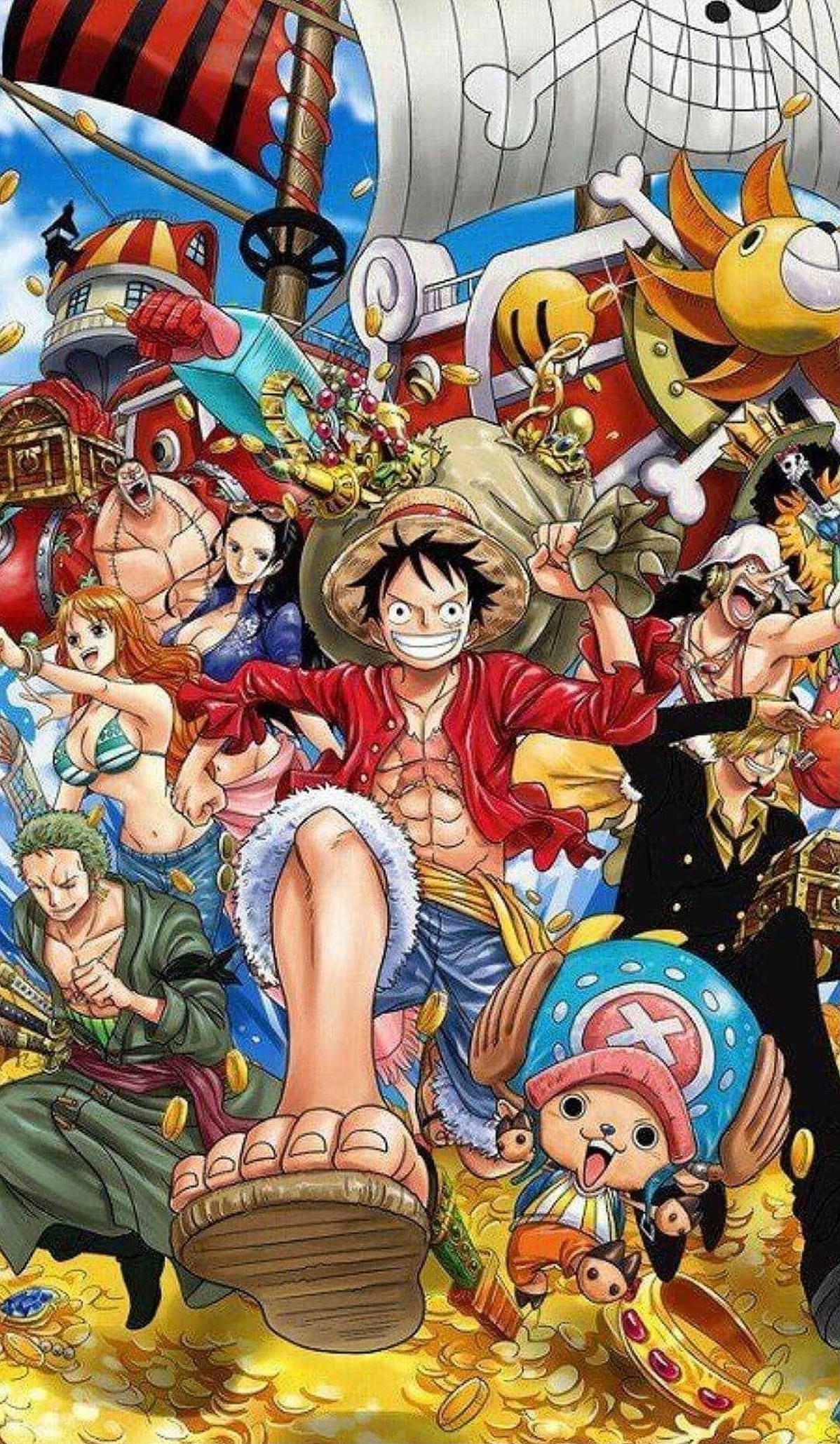 One Piece Kunst iPhone Bakgrunner