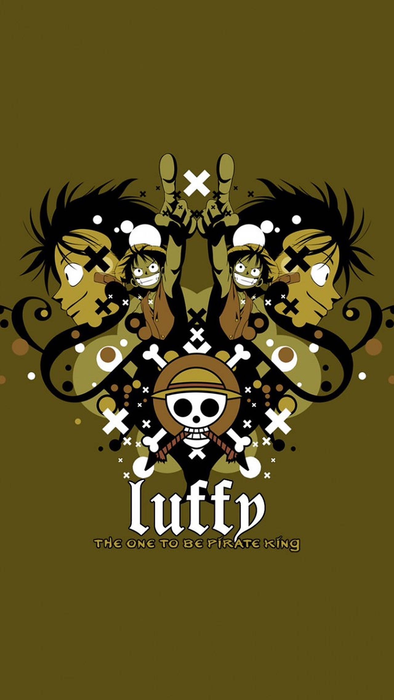 One Piece Luffy Grønn iPhone Bakgrunner