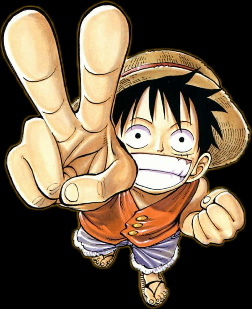 One Piece Luffy Seierspositur Bakgrunner