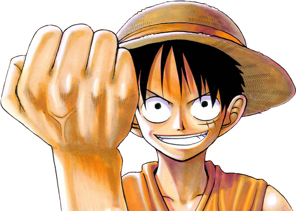 One Piece Luffy Glad Positur Bakgrunner