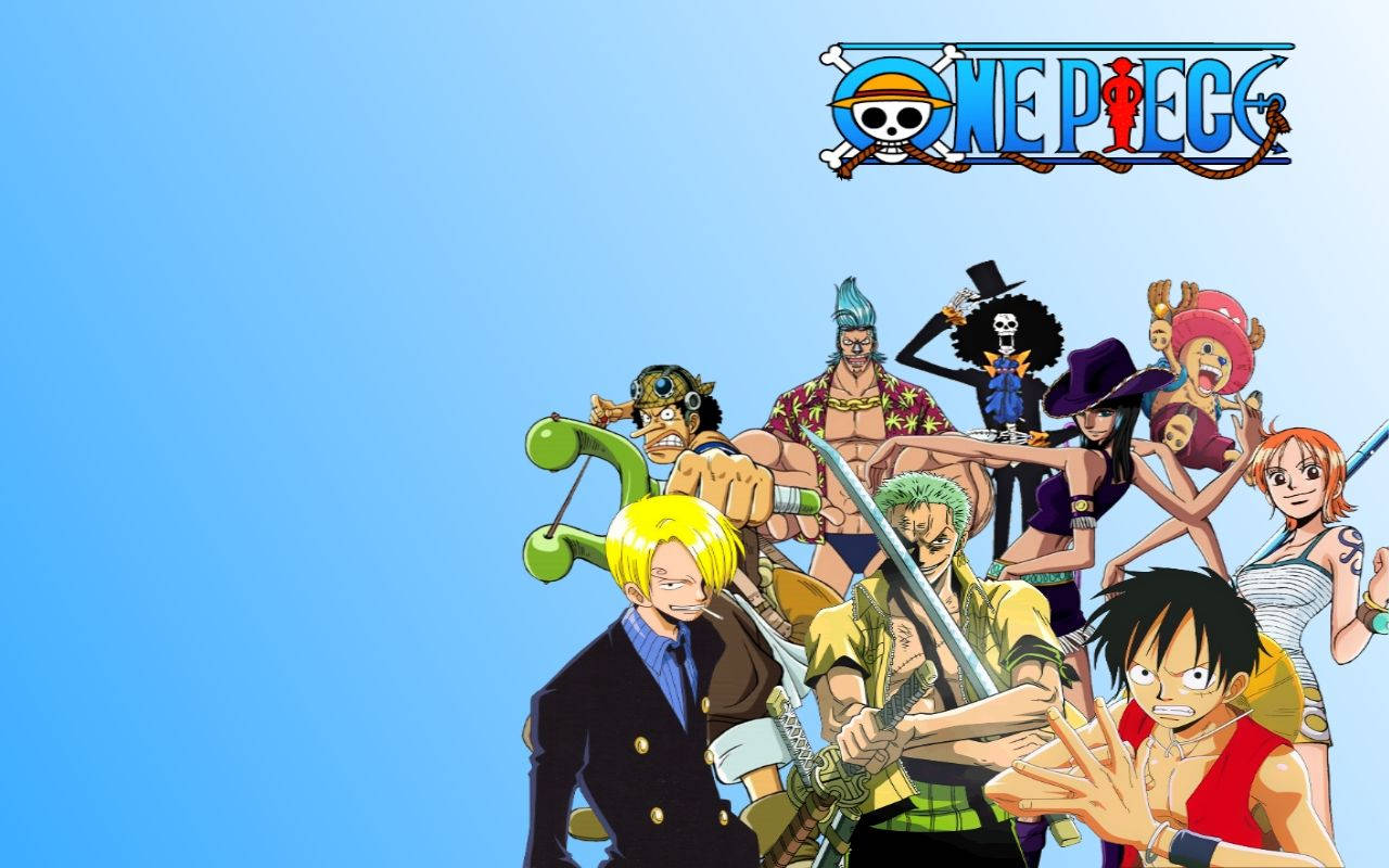 One Piece Stråhatt-piratene mannskap bakgrunnsbilde