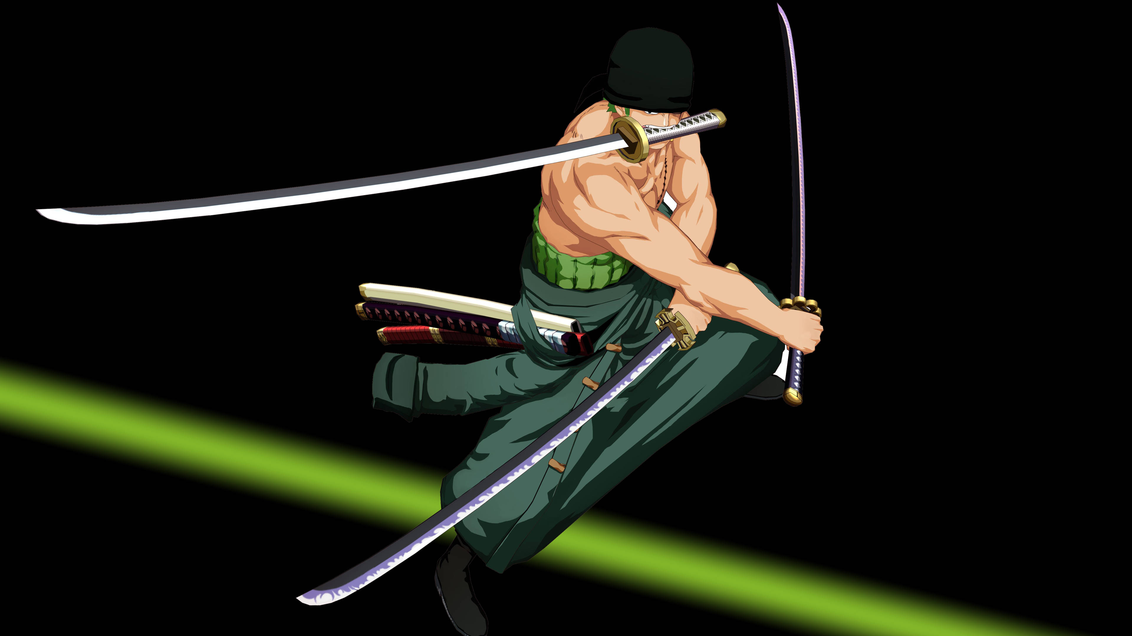 One Piece Skrivebordsbakgrunn Zoro Sverd Bakgrunner