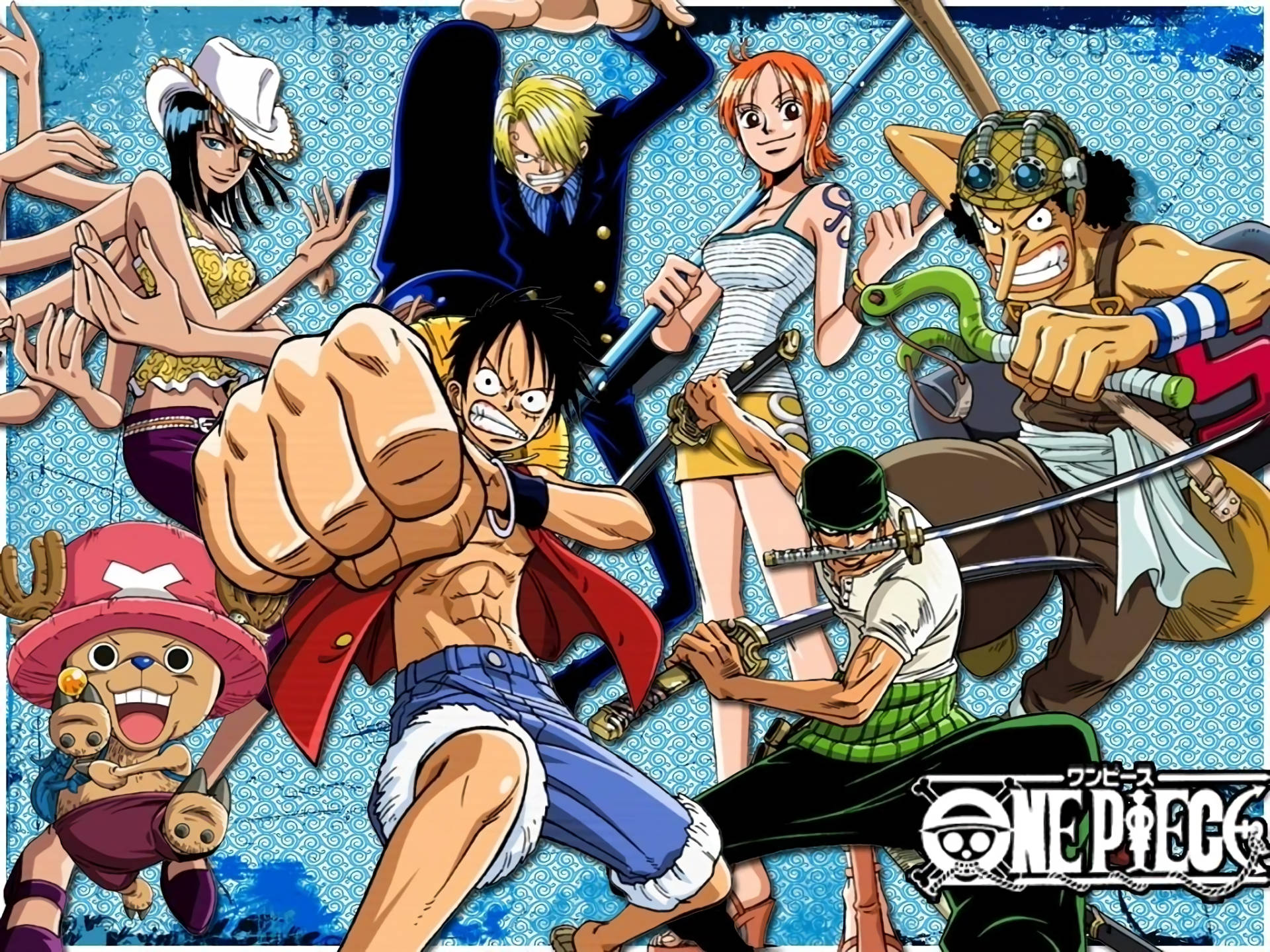One Piece Skrivebordsbakgrunn med Slagstilling Bakgrunner