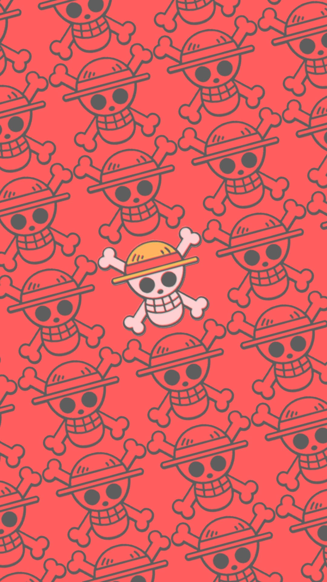One Piece Telefon Jolly Roger Collage Bakgrunner
