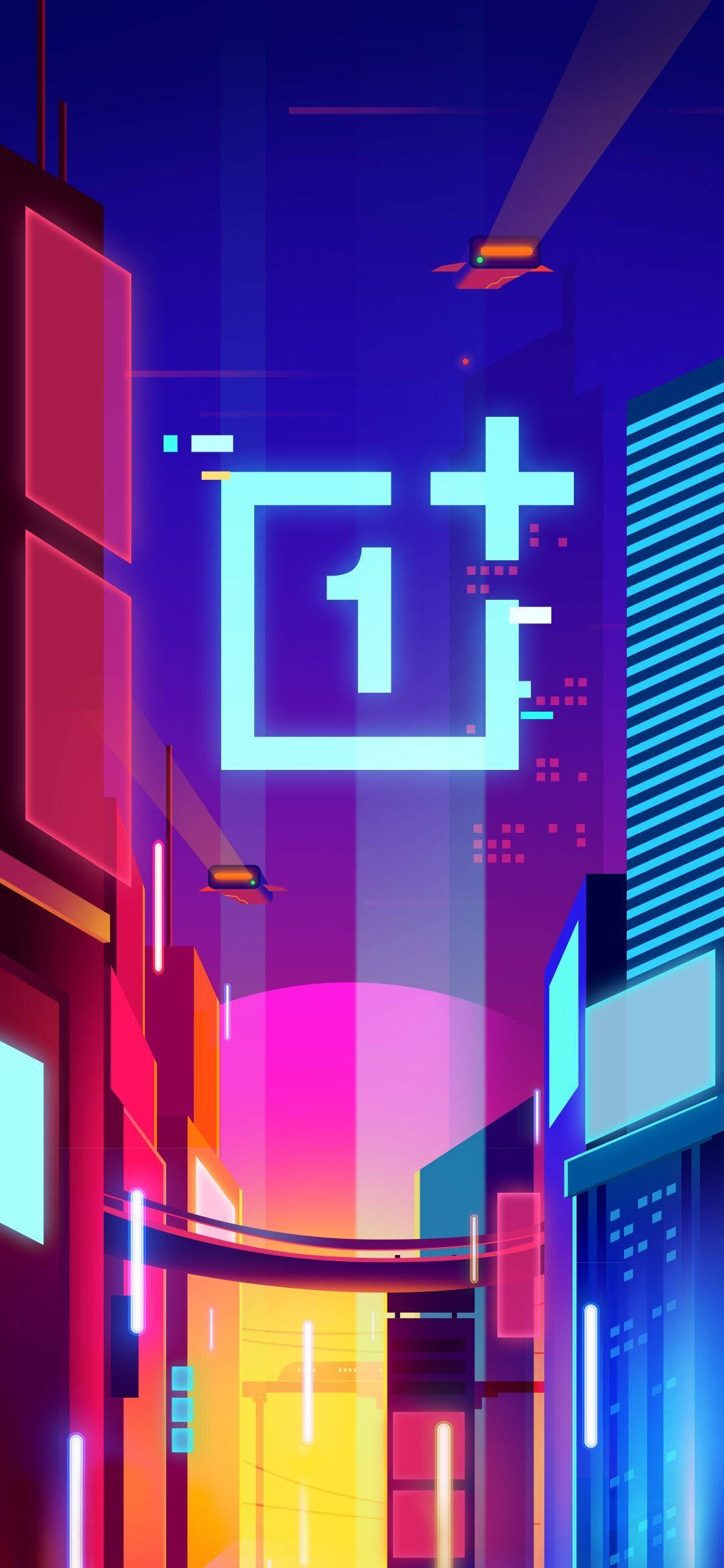 OnePlus City Lights Art Bakgrunner