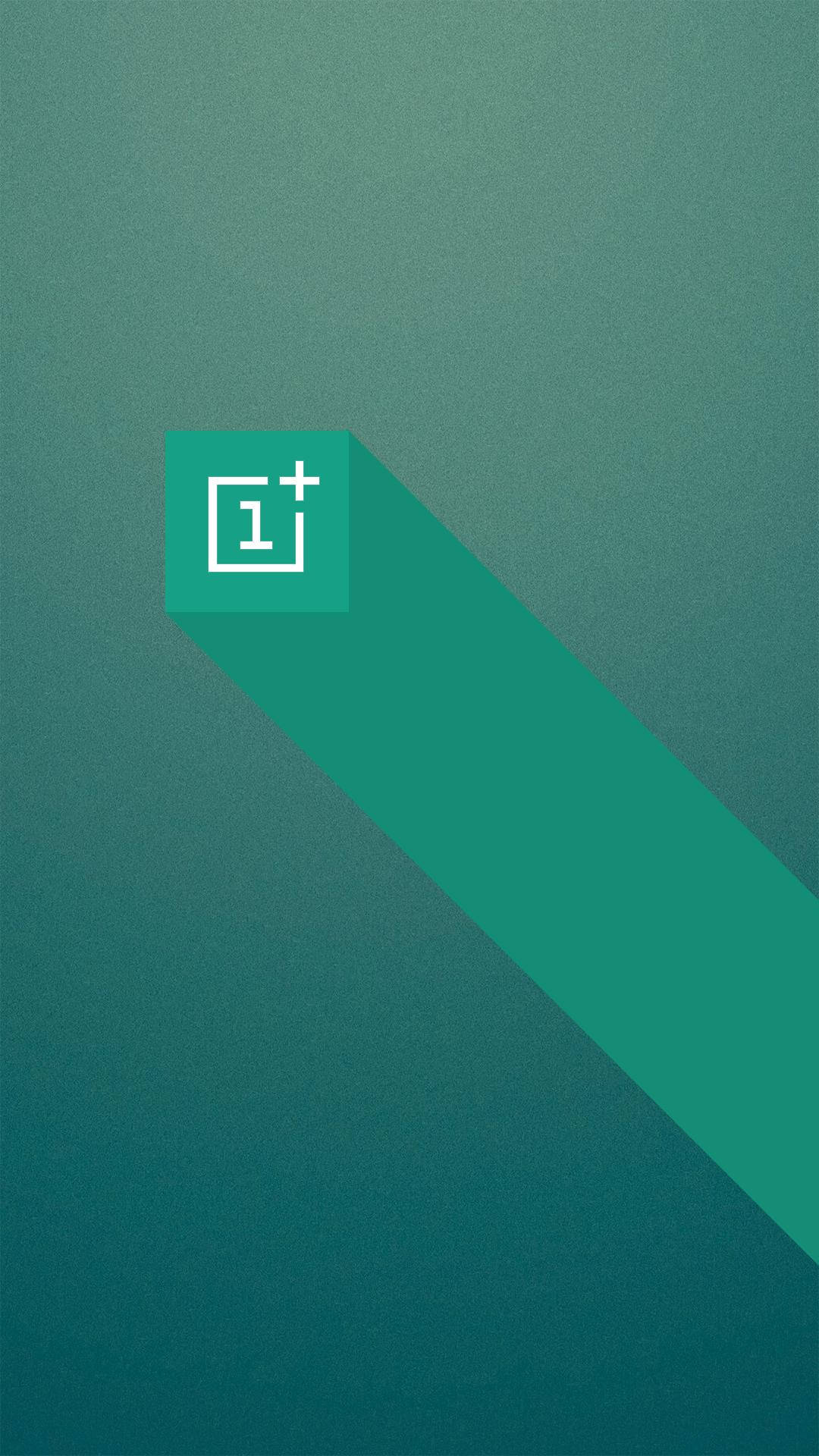 OnePlus-logo på grønn kube Bakgrunner