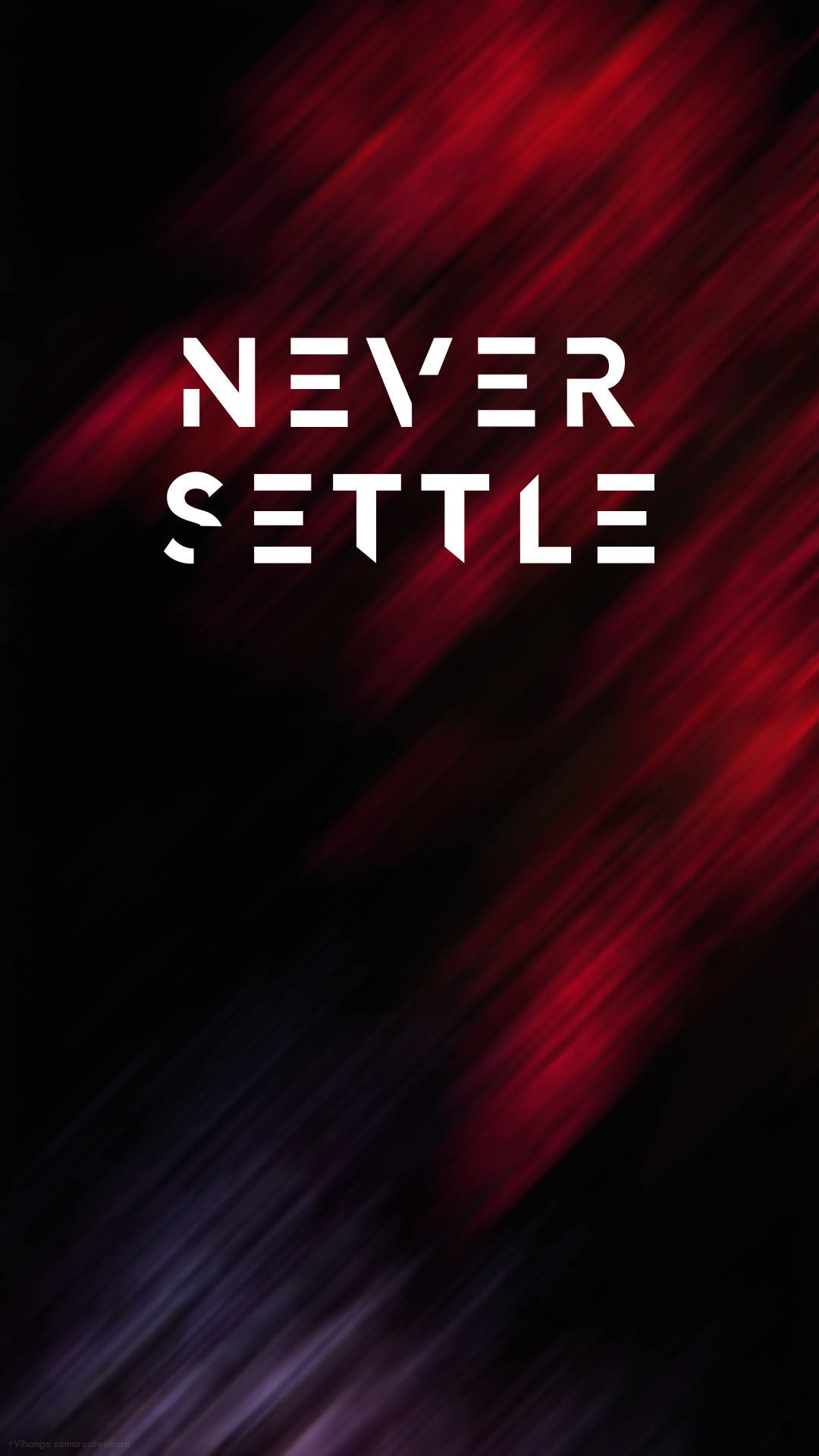 OnePlus Mahogni Never Settle Bakgrunner