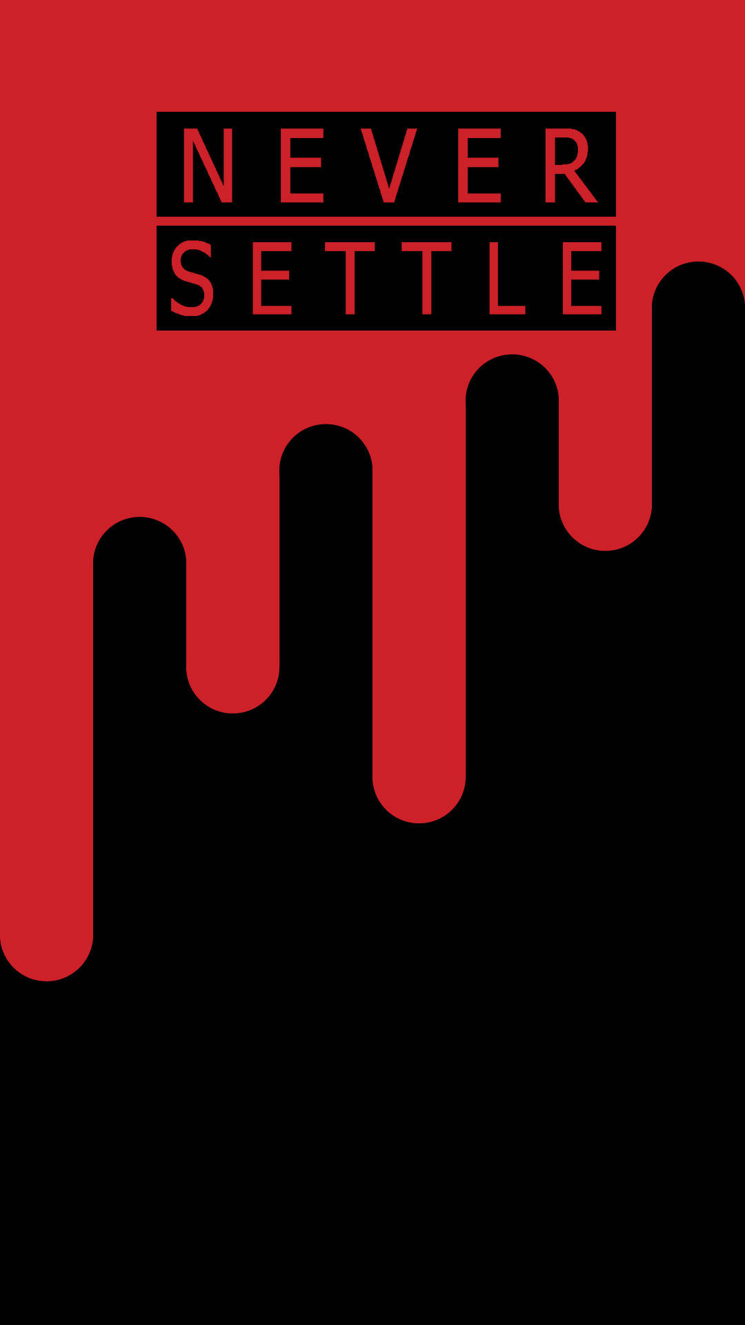 OnePlus Never Settle Dripping Bakgrunner