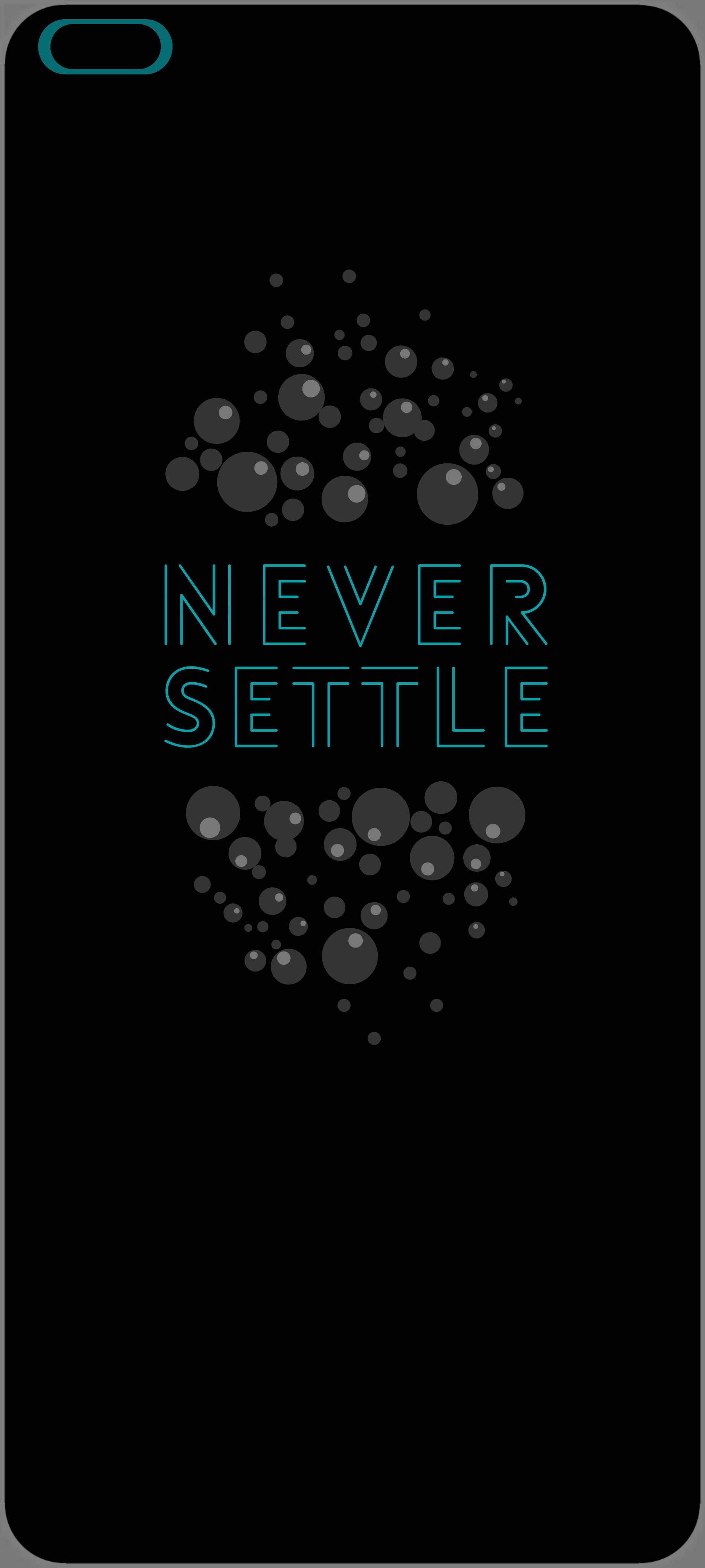 OnePlus Nord Never Settle Bubbles Bakgrunner