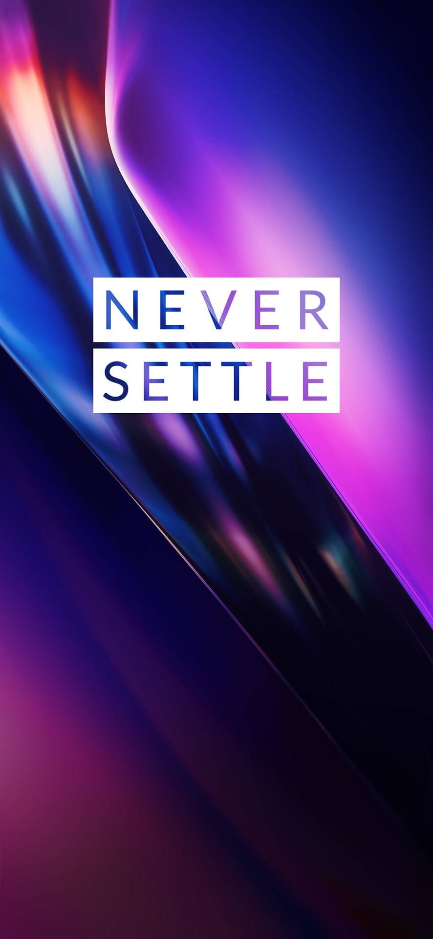 OnePlus Violet Never Settle Bakgrunner