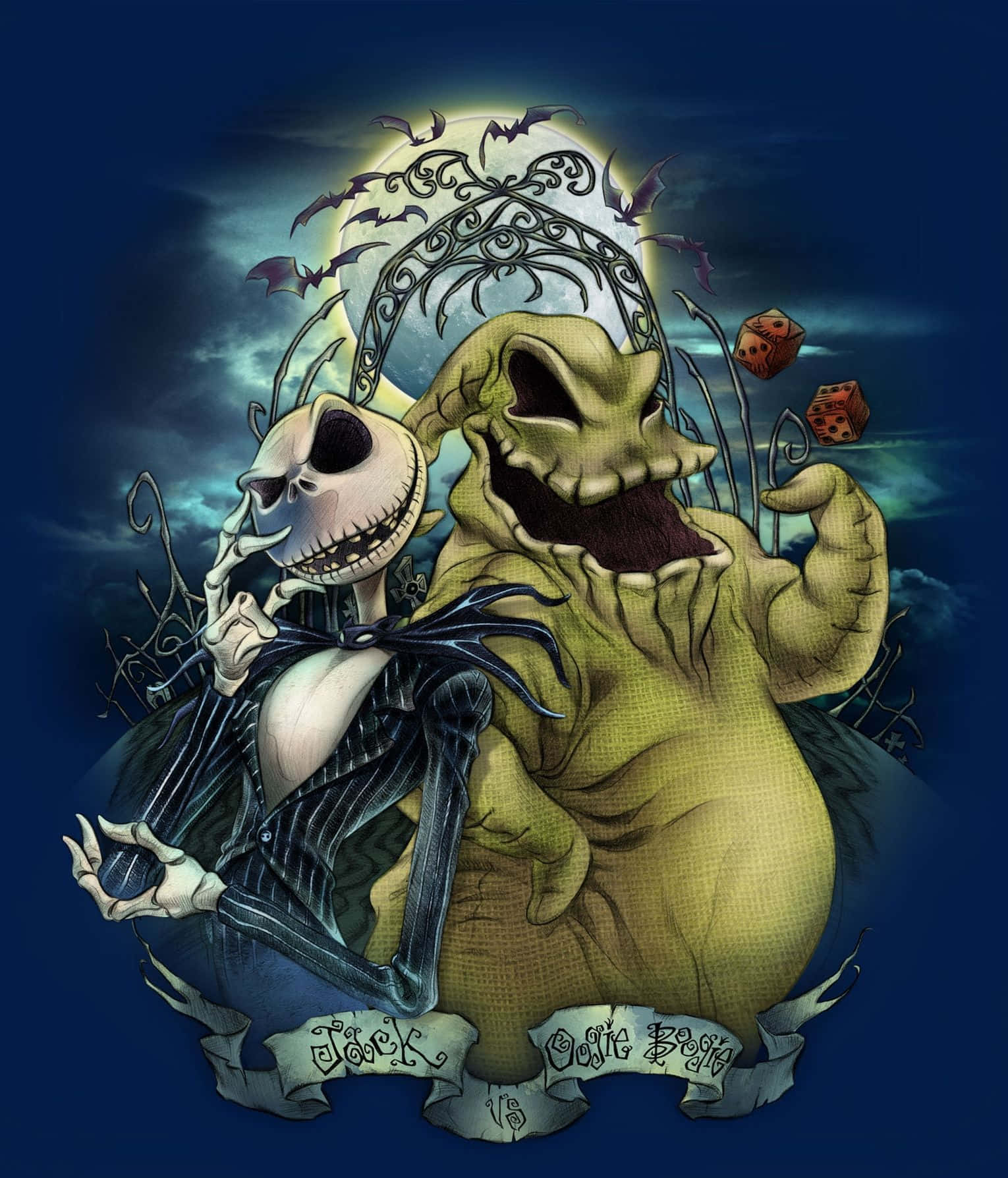 Oogie Boogie og Jack Skellington Bakgrunner
