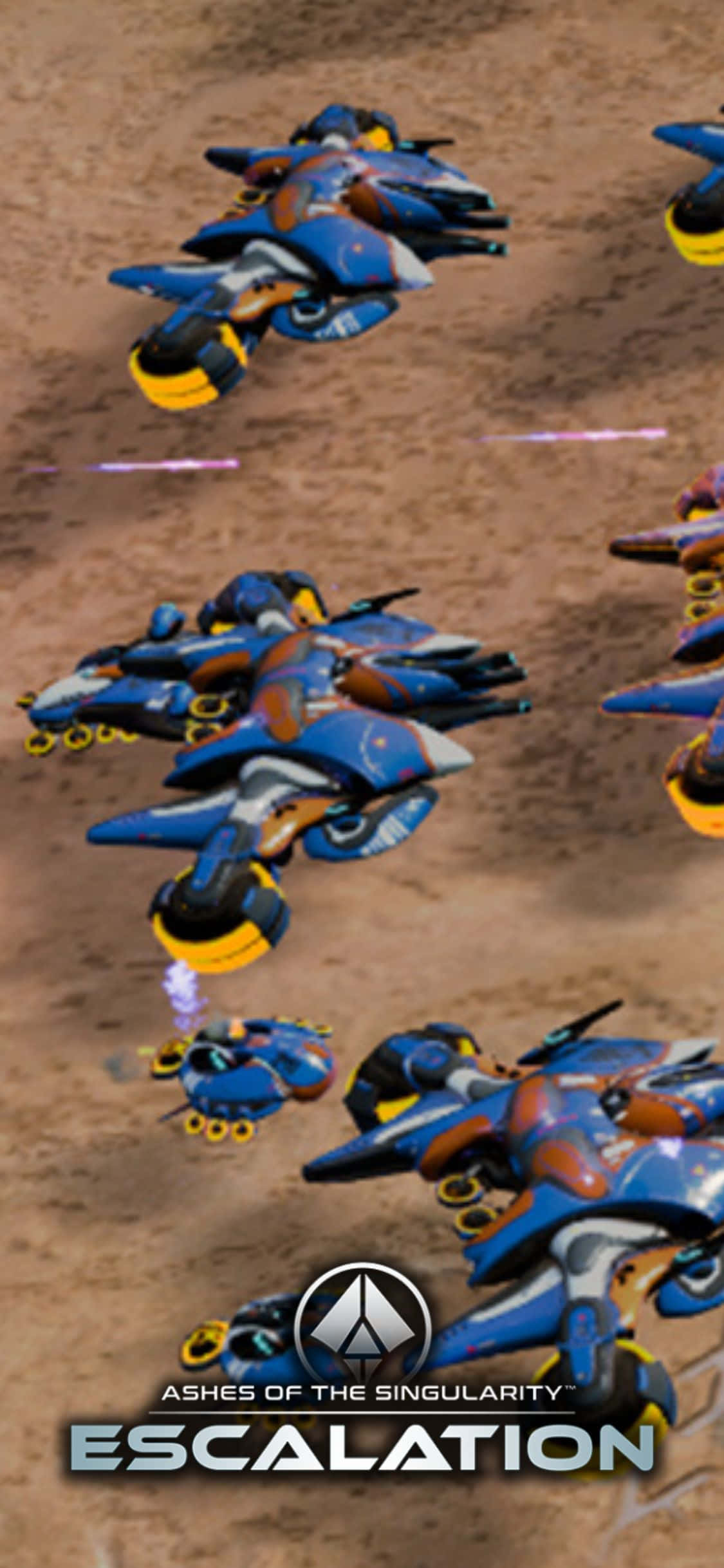 Opplev Ashes Of The Singularity Escalation på iPhone X Bakgrunner