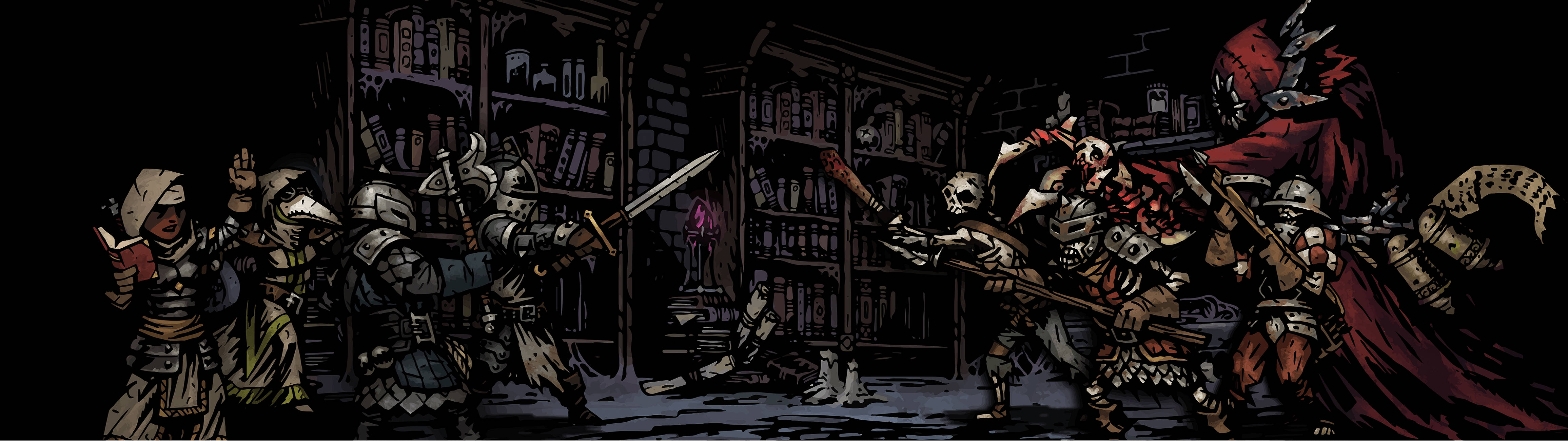 Opplev Darkest Dungeon med et dobbeltskjermoppsett Bakgrunner