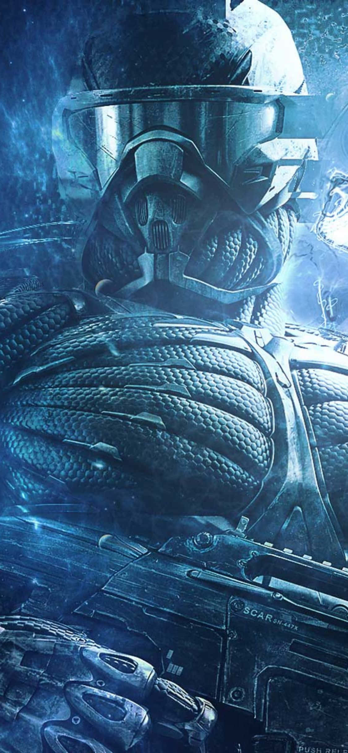 Opplev den ekstraordinære spillopplevelsen av Crysis 3 på en iPhone X Bakgrunner