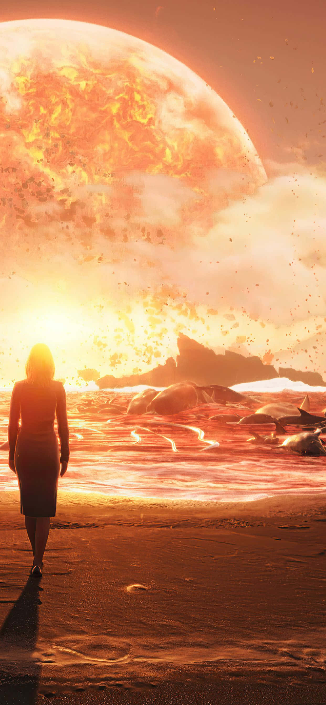 Opplev det banebrytende spillet «Death Stranding» på din nye iPhone Xs Max Bakgrunner