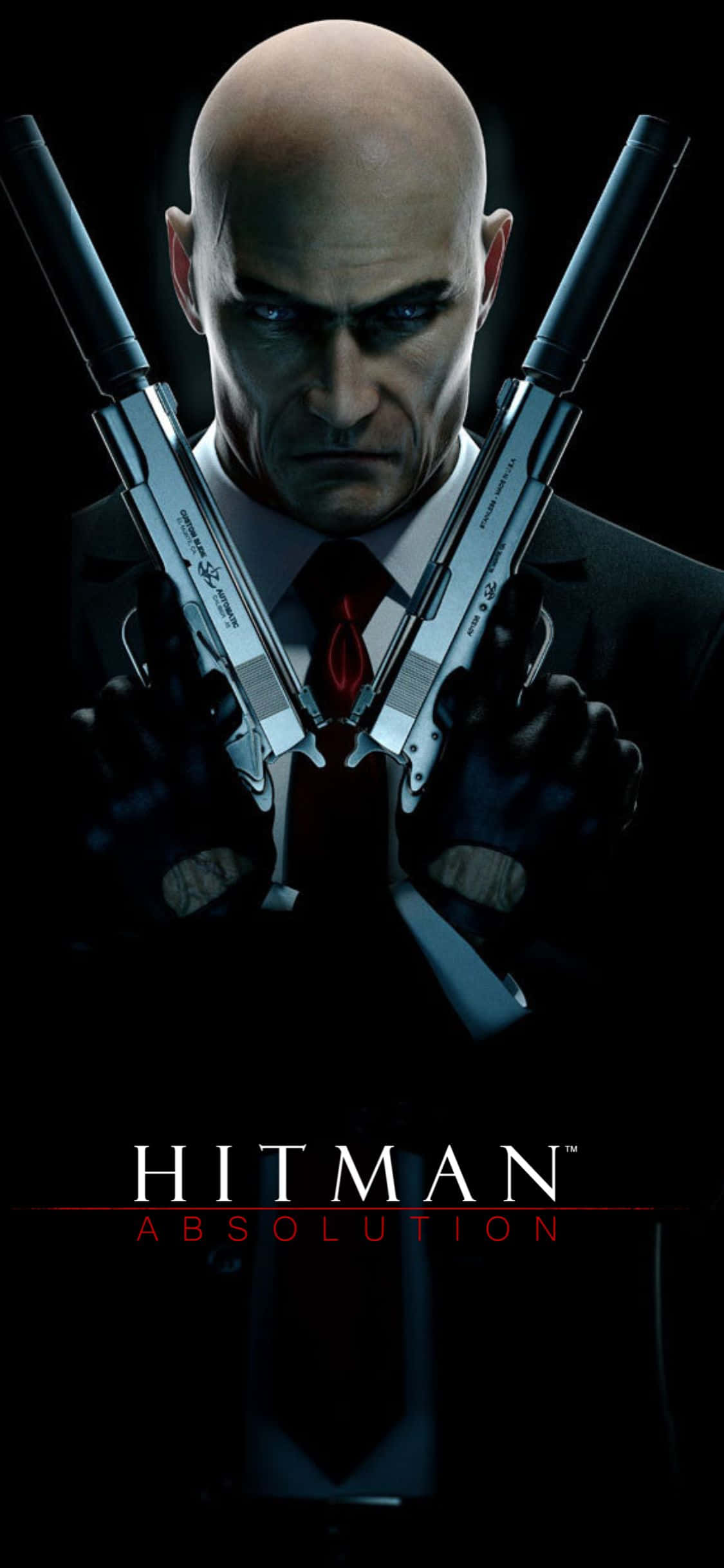 Opplev en oppslukende verden av leiemordere og bedrag med Hitman Absolution på iPhone X Bakgrunner