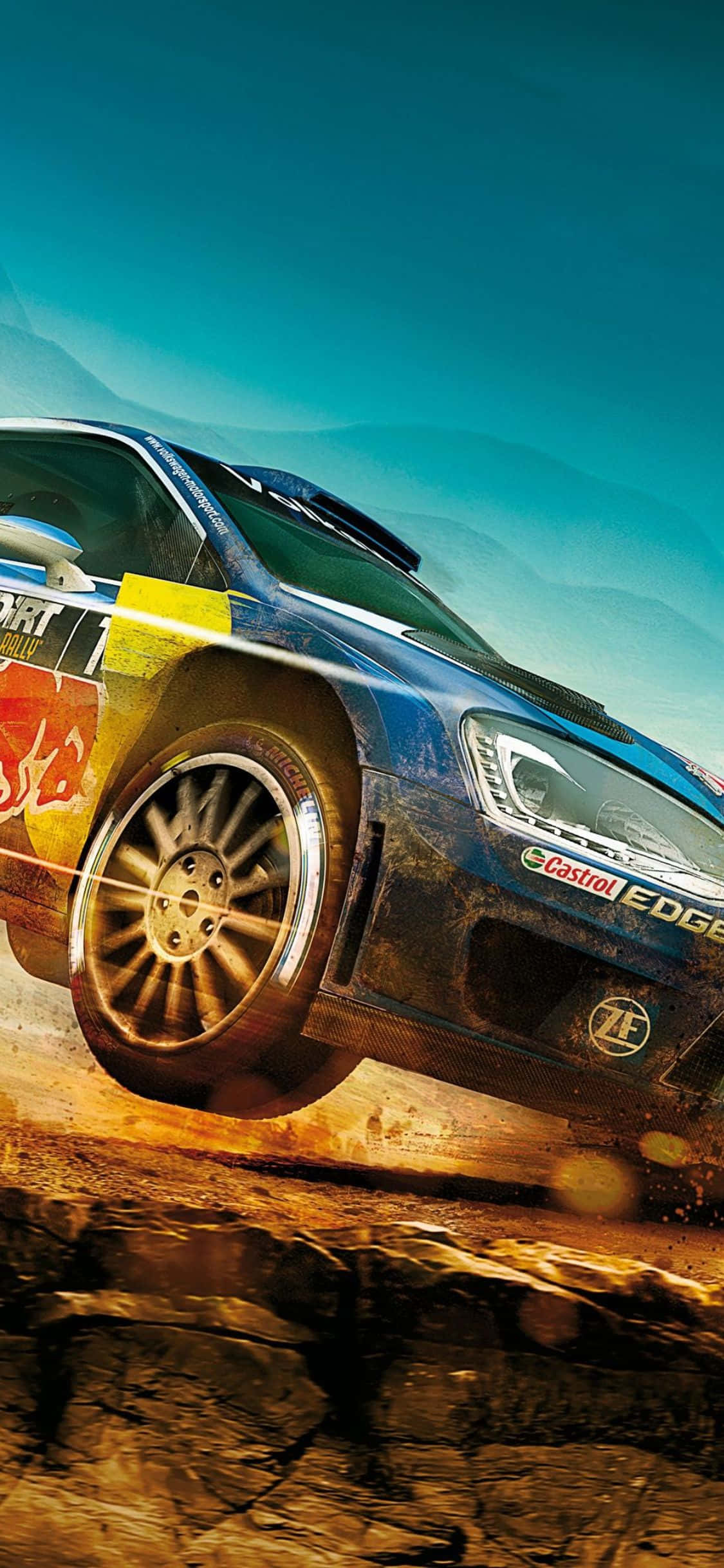 Opplev spenningen ved racing på grusbaner med iPhone Xs Dirt Rally Bakgrunner