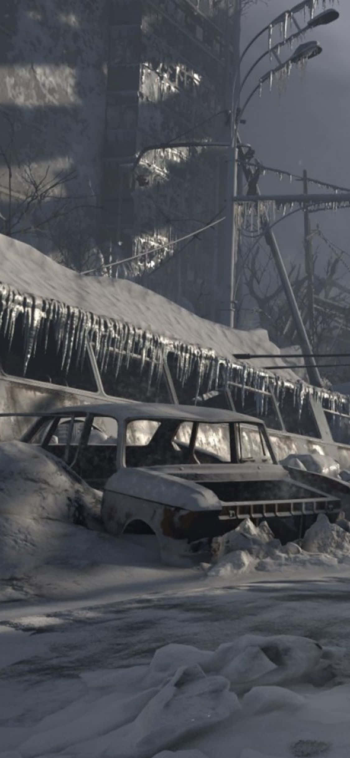 Opplev spenningen i Metro Exodus på iPhone X Bakgrunner