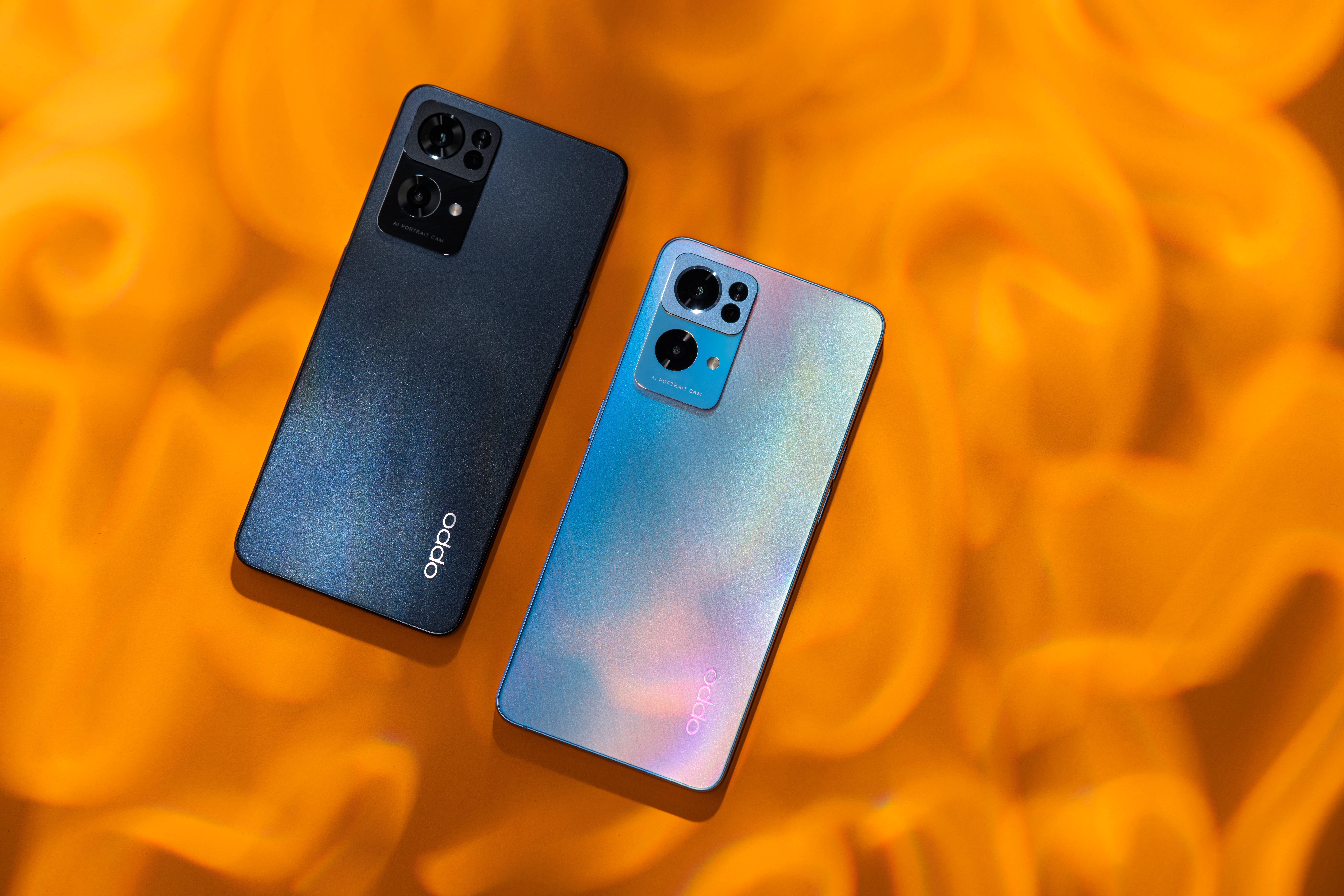 Oppo-telefoner Flat-Lay Bakgrunner