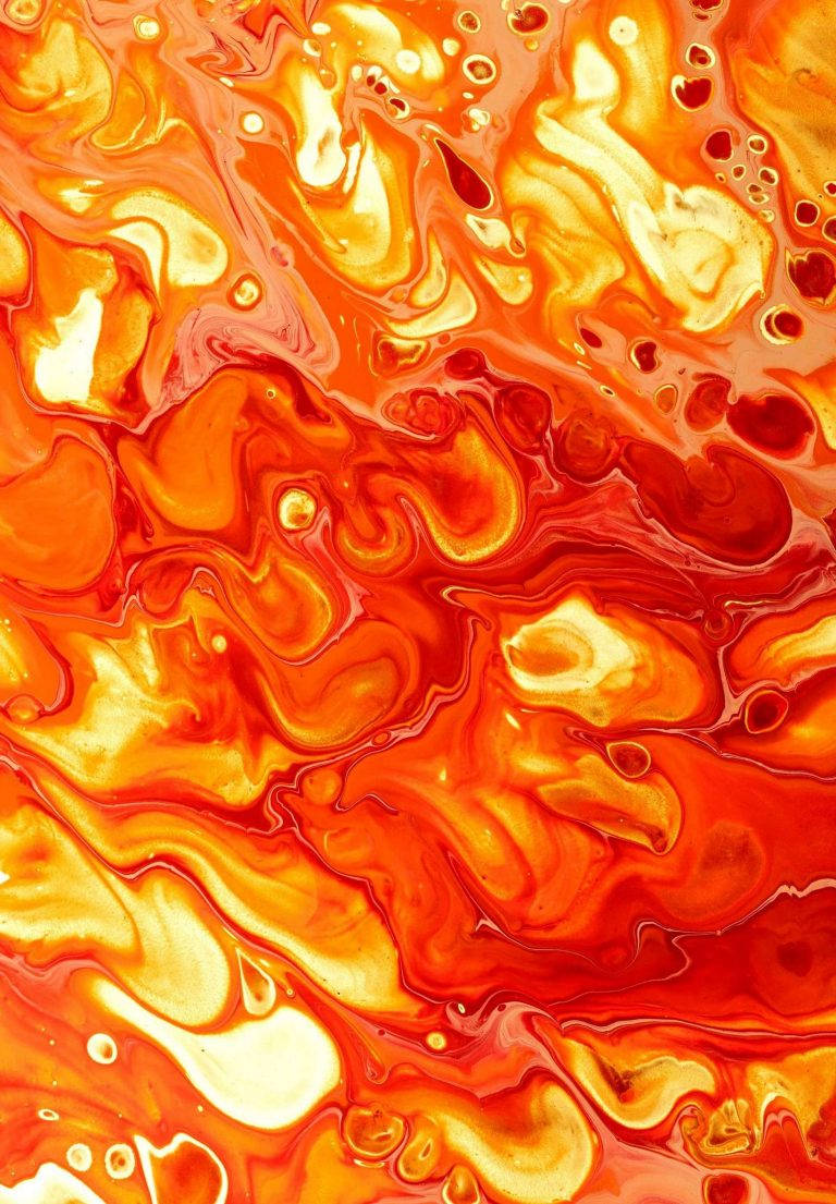 Oransje Abstrakt Maling iPad 2021 Bakgrunner
