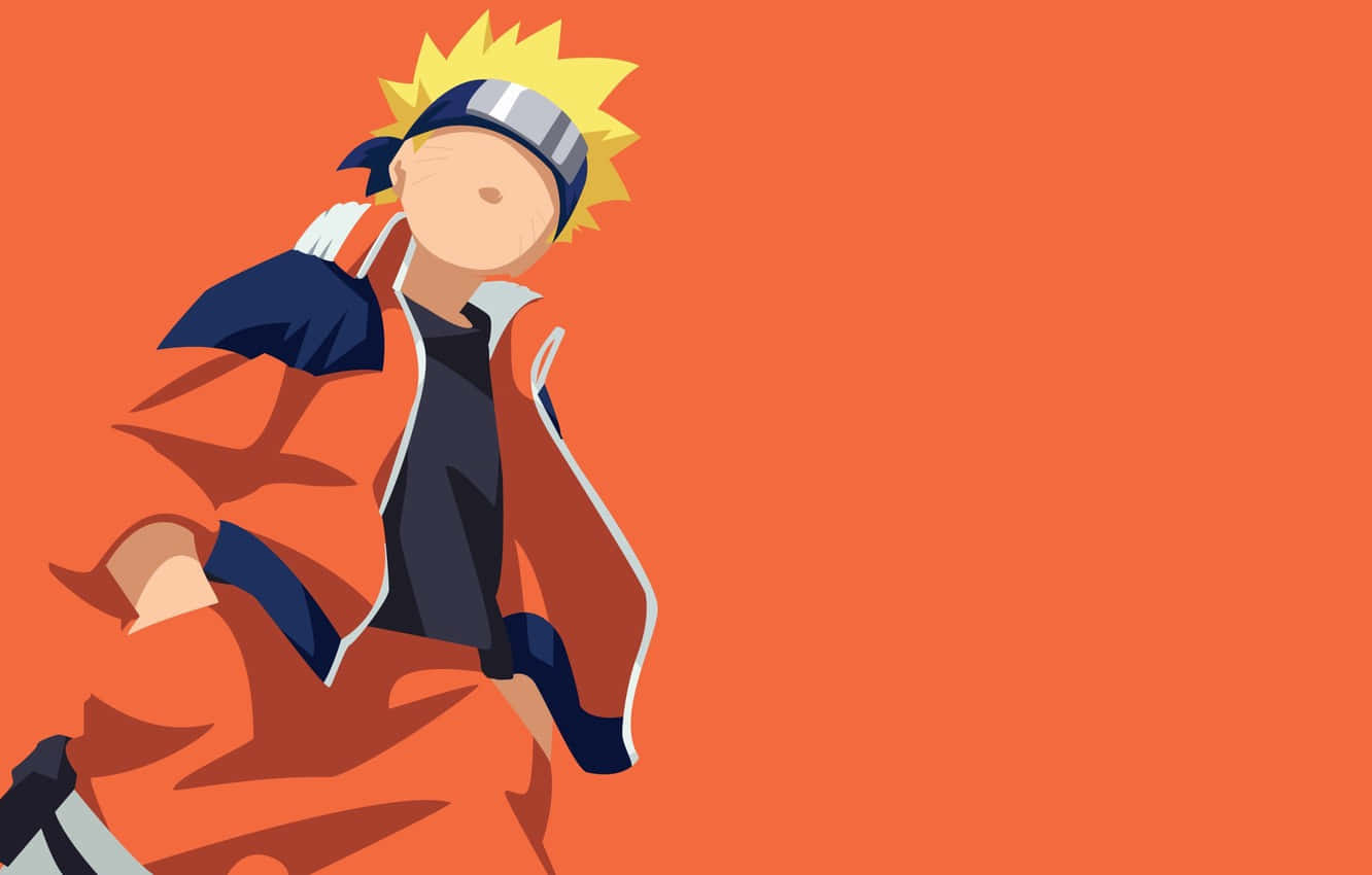 Oransje anime-vektorkunst av Uzumaki Naruto Bakgrunner