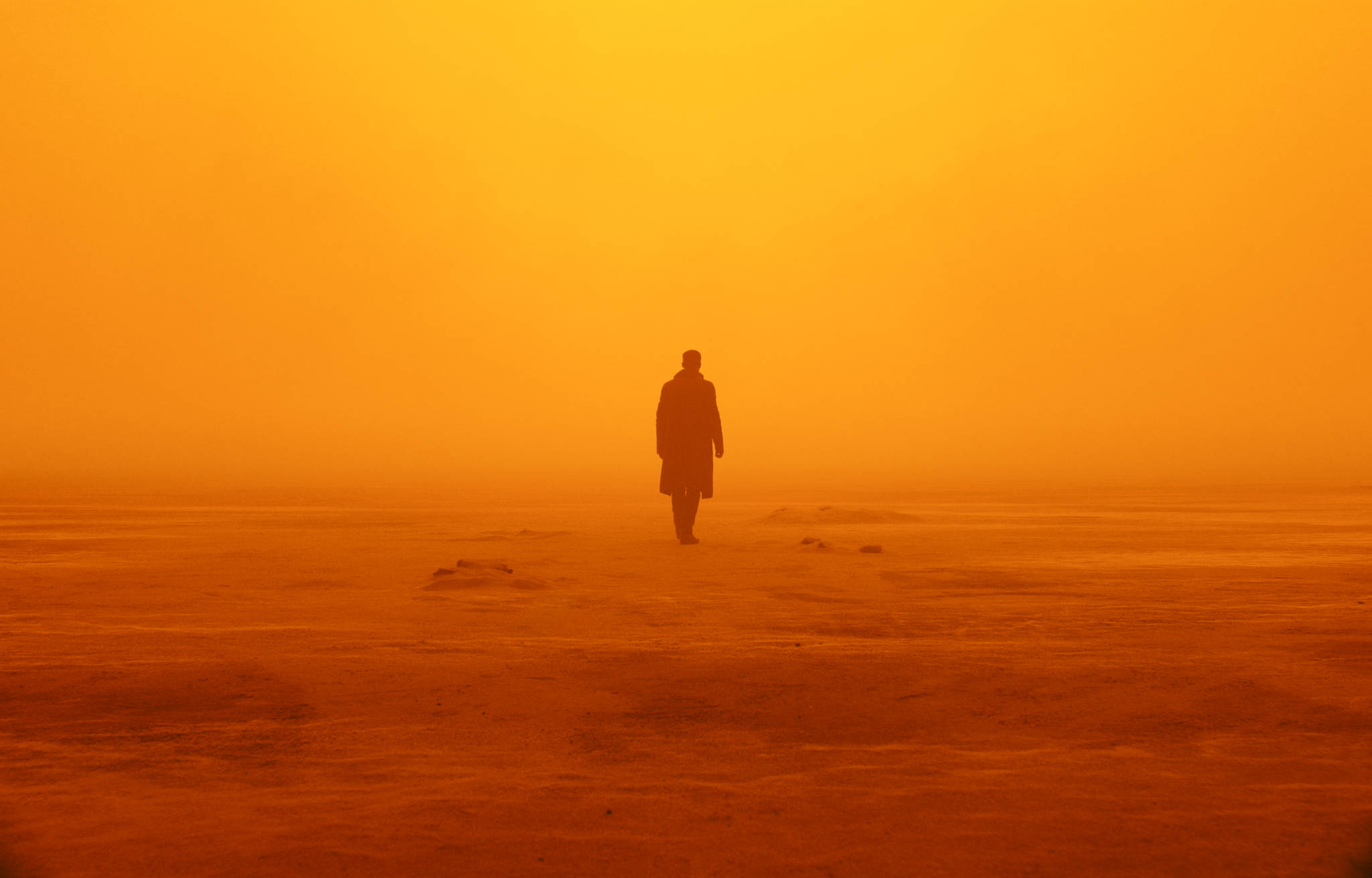 Oransje estetikk Blade Runner 2049 4K Bakgrunner