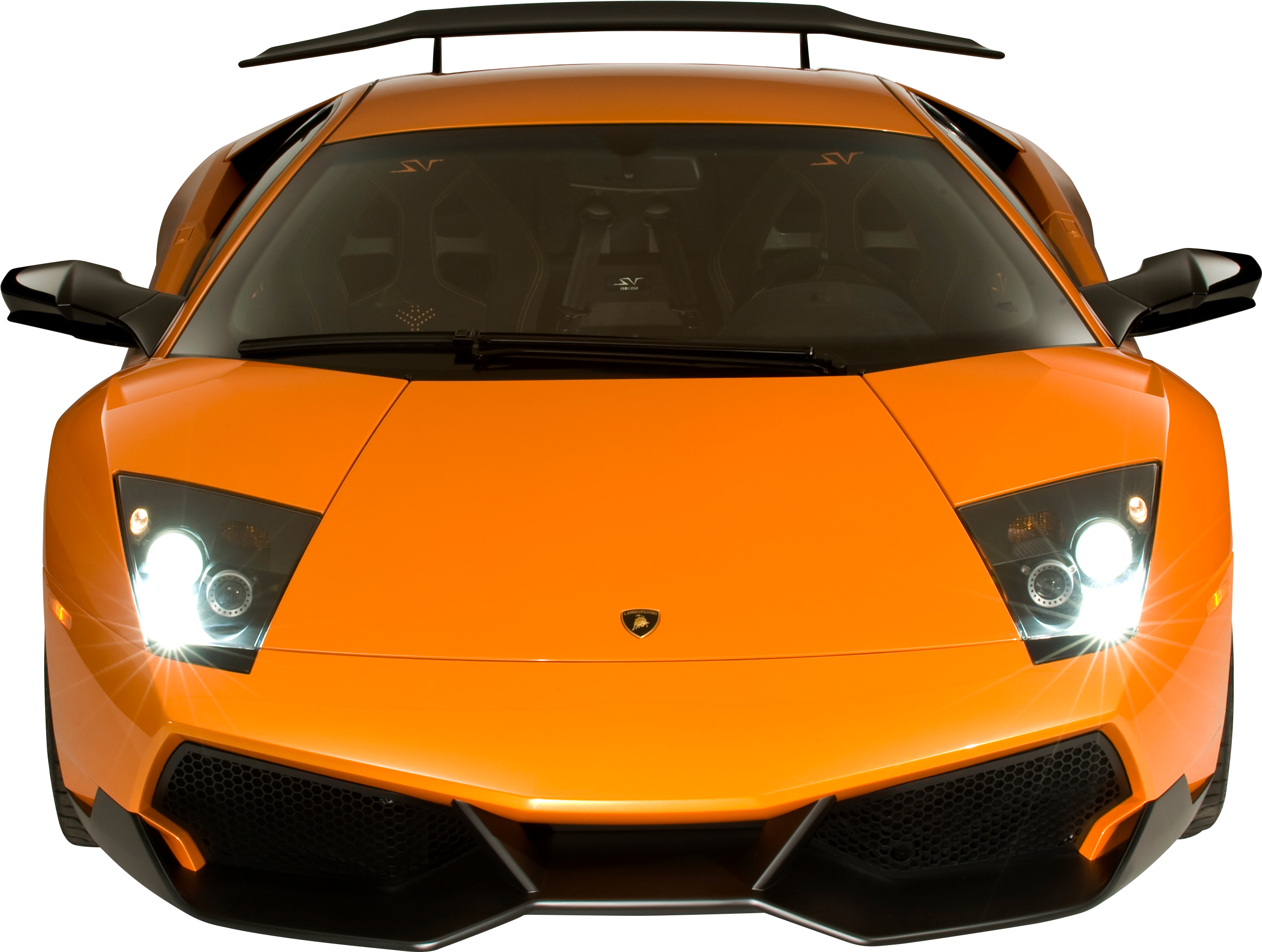 Oransje Lamborghini Murcielago S V front Bakgrunner