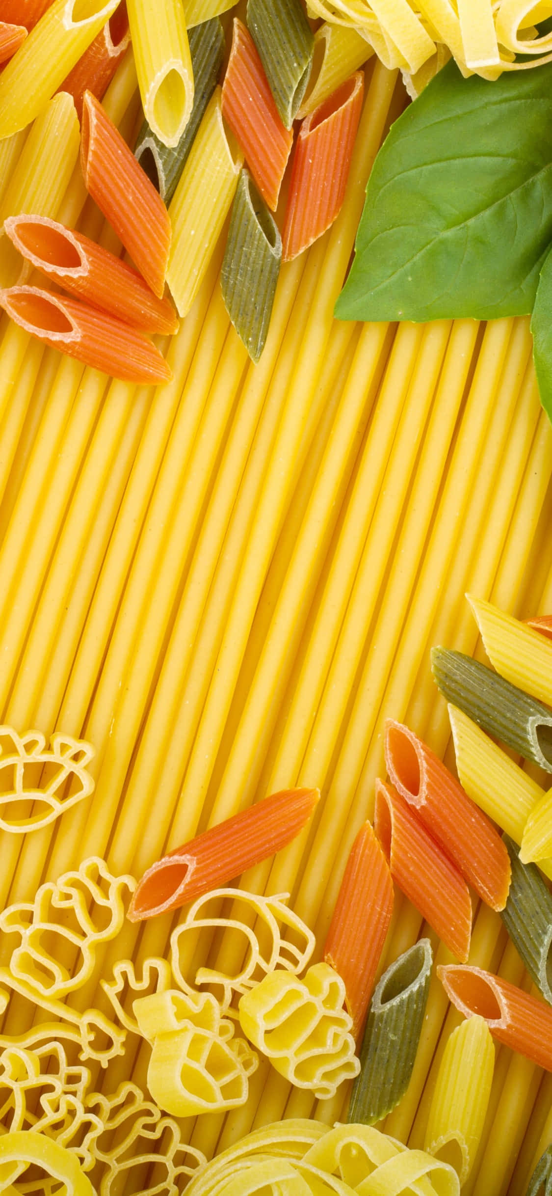 Oransje Og Grønn iPhone X Pasta Bakgrunn Bakgrunner