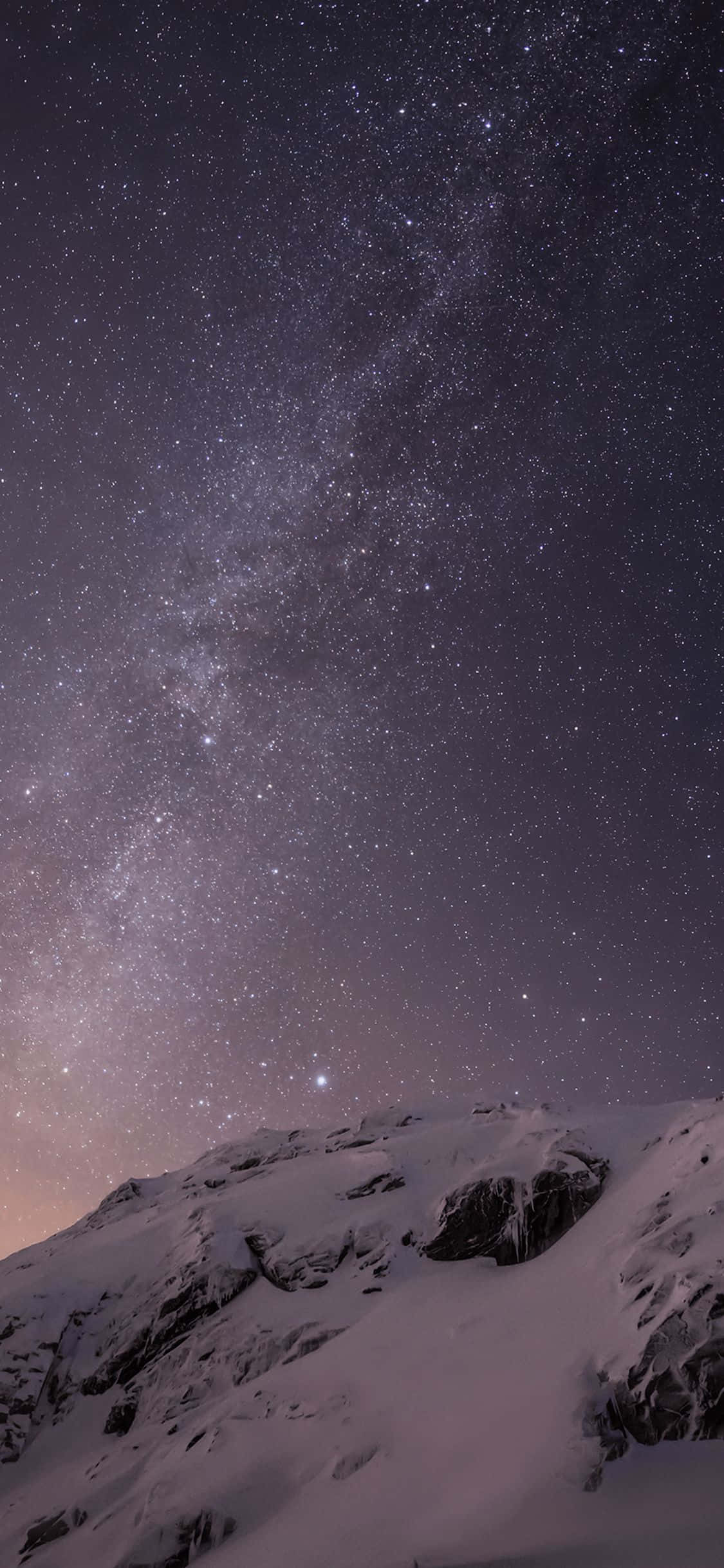 Original iPhone 5s Fjell Natt Himmel Bakgrunner