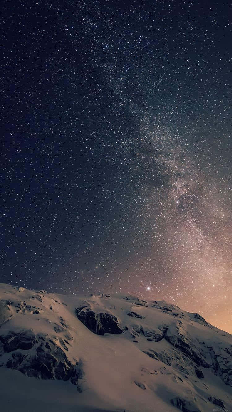 Original iPhone 5s Stjernehimmel Fjell Bakgrunner
