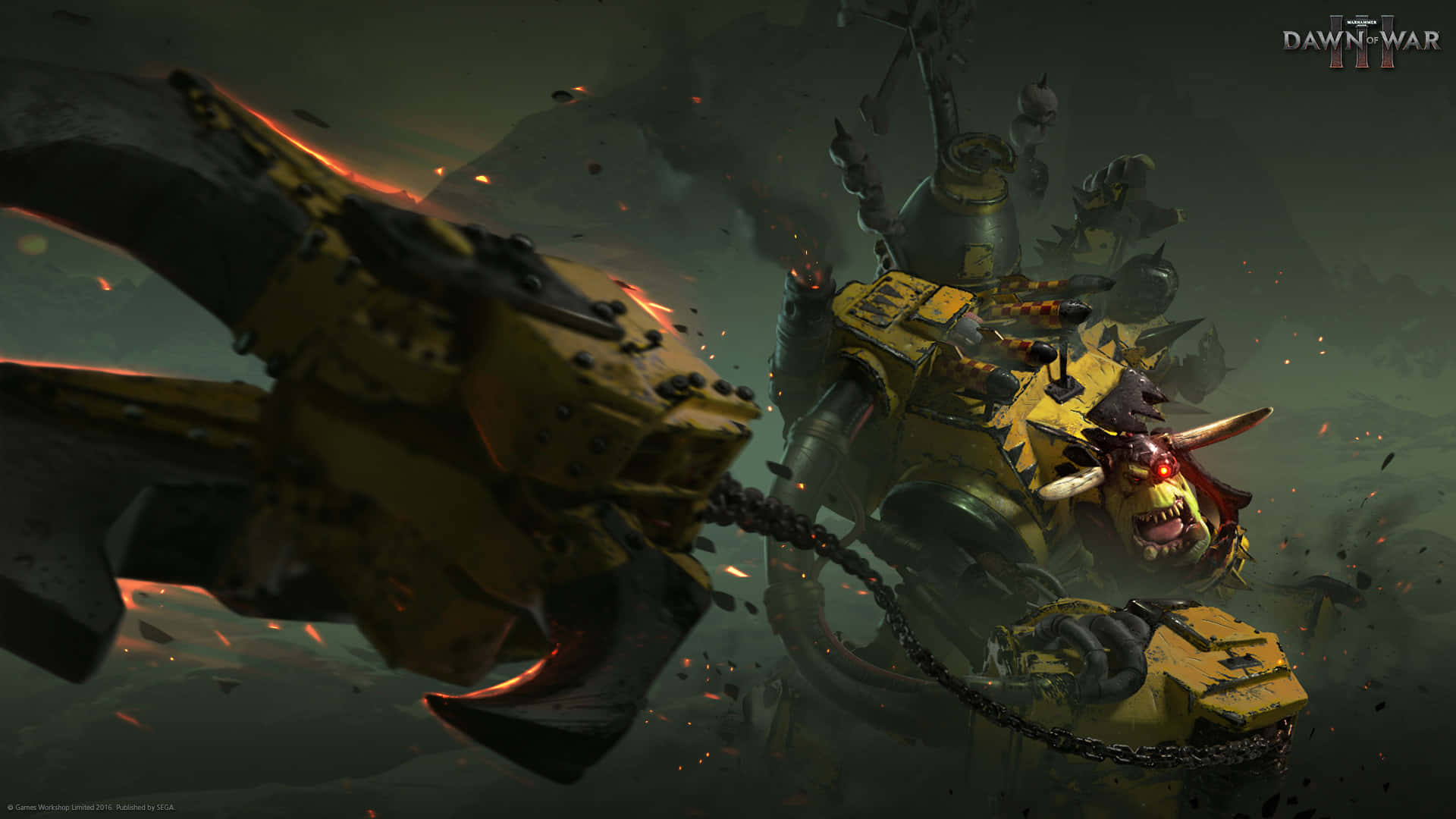 Ork-krigsherre Gorgutz Dawn Of War III Bakgrunn Bakgrunner